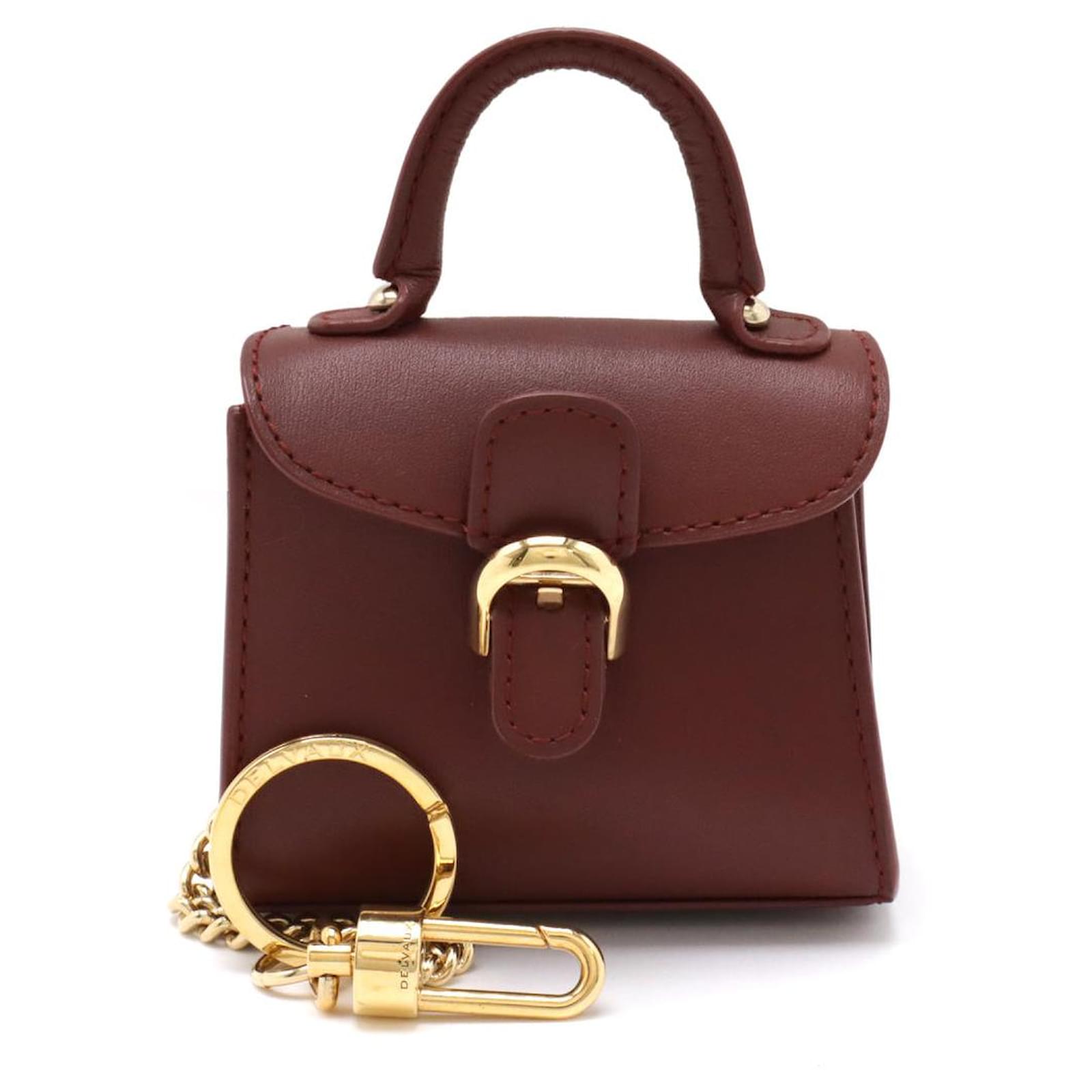 Delvaux Leather Brillant Miniature Bag Charm Brown  ref.1657271