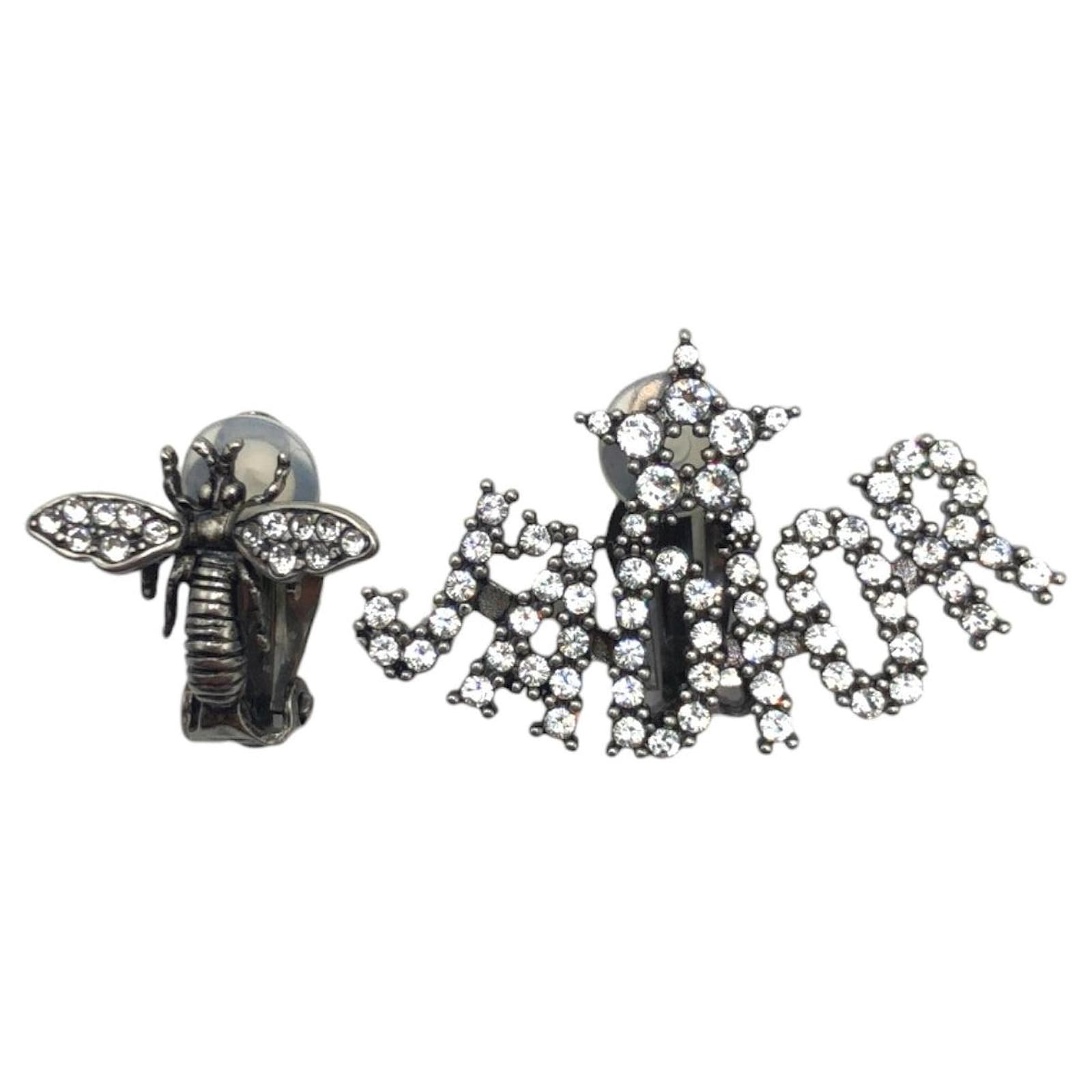 Dior Metal J'A DIOR Bee Earrings Silvery  ref.1541724