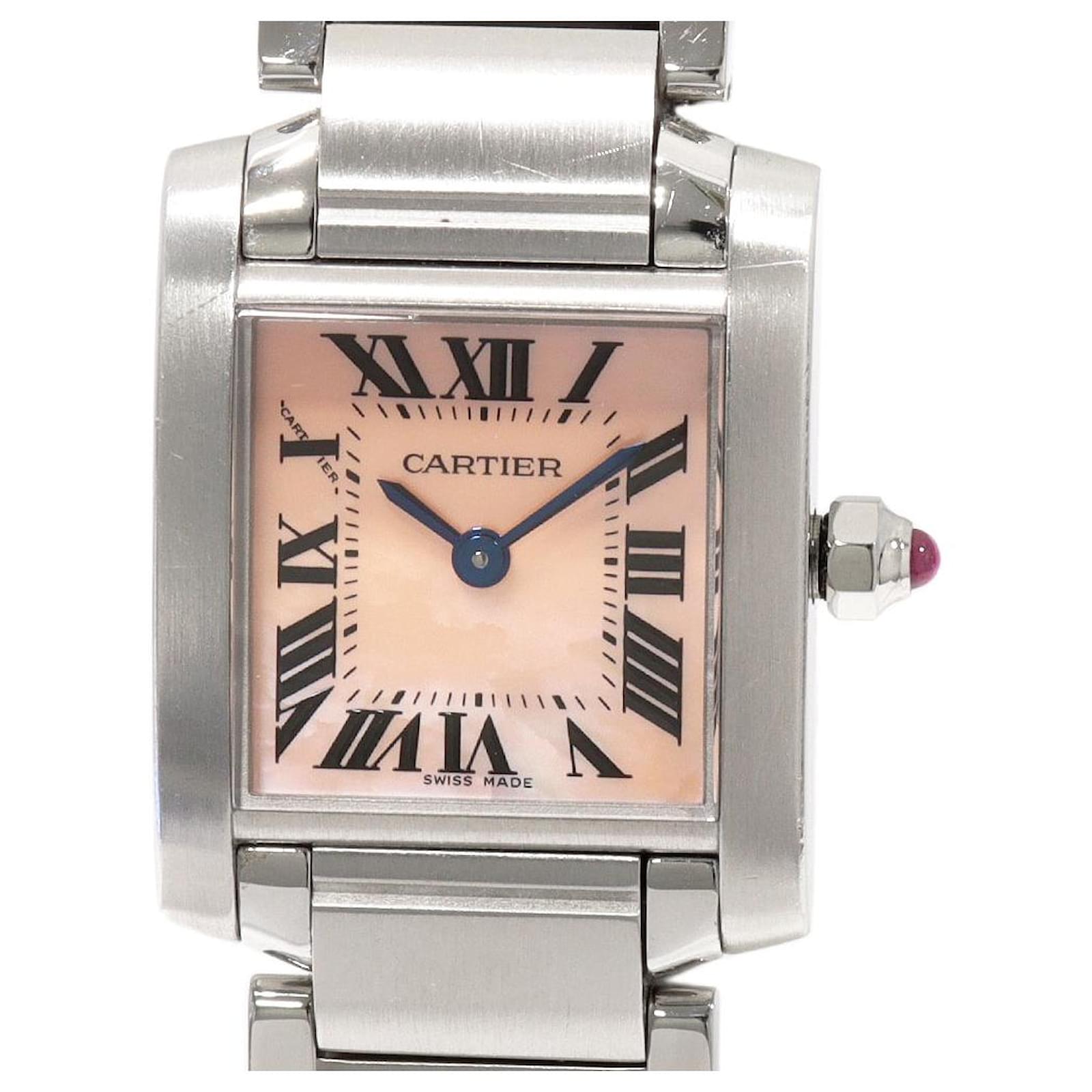 Cartier Pink Mother of Pearl Dial Tank Française Watch W51028Q3 Metal  ref.1538074