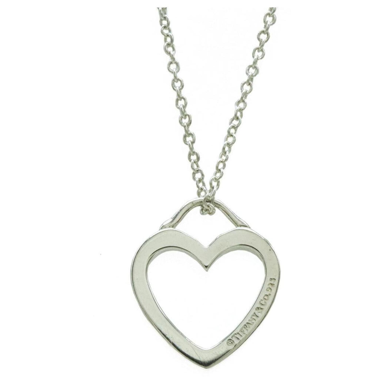 Tiffany & Co. SV925 Sentimental Heart Necklace Silvery Metal  ref.2290170