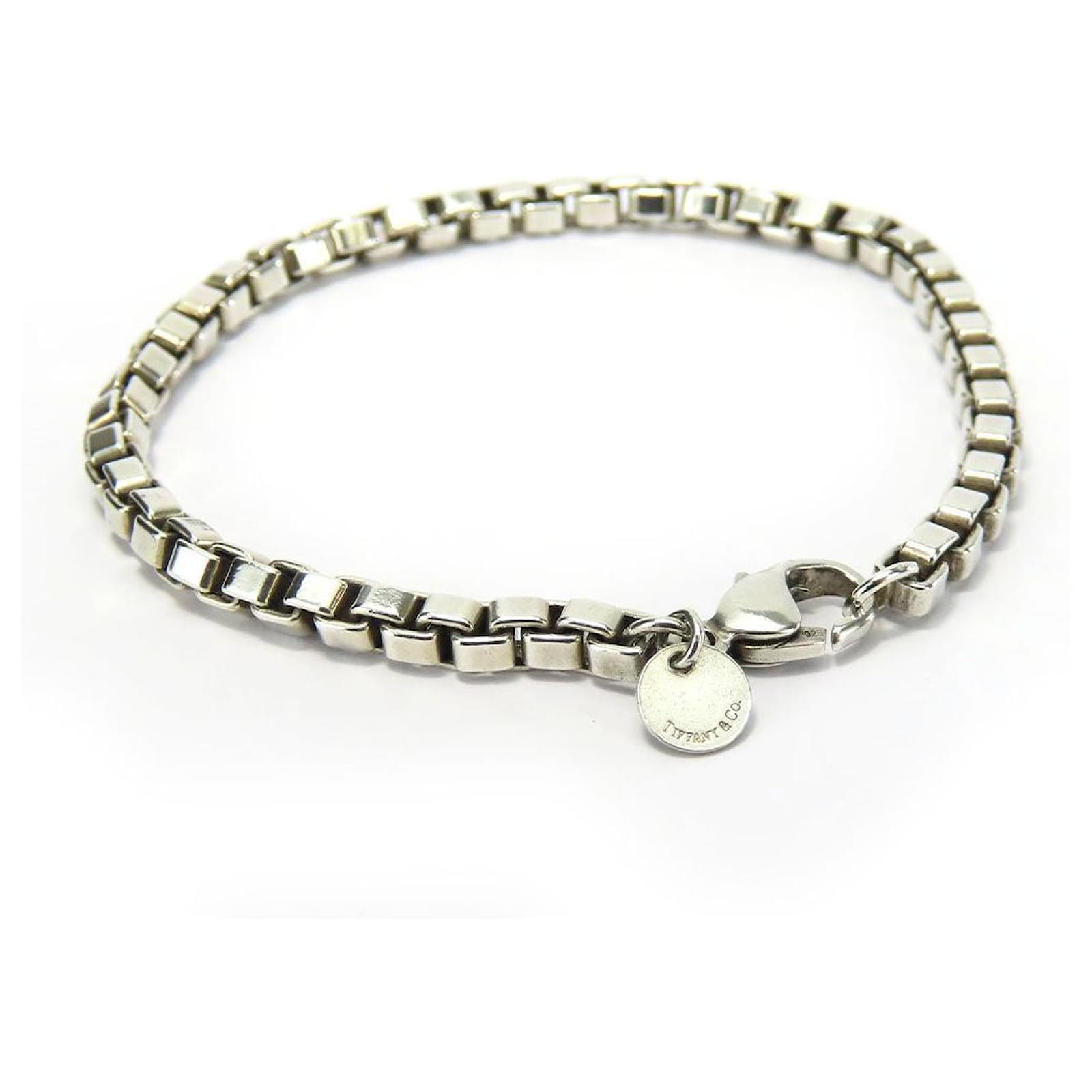 Tiffany & Co Silver 925 Venetian Link Bracelet Silvery Metal  ref.1676395