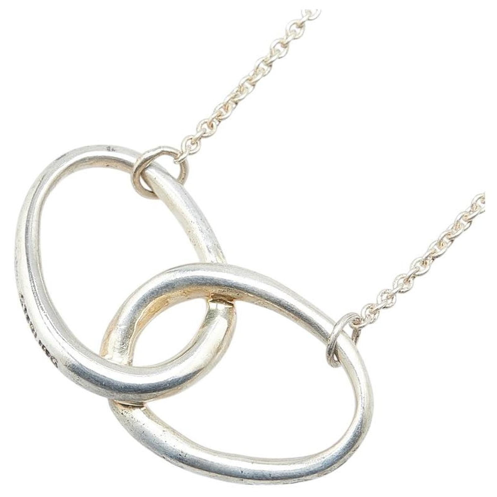 Tiffany & Co Double Loop Necklace Sterling Silver Metal  ref.2289539