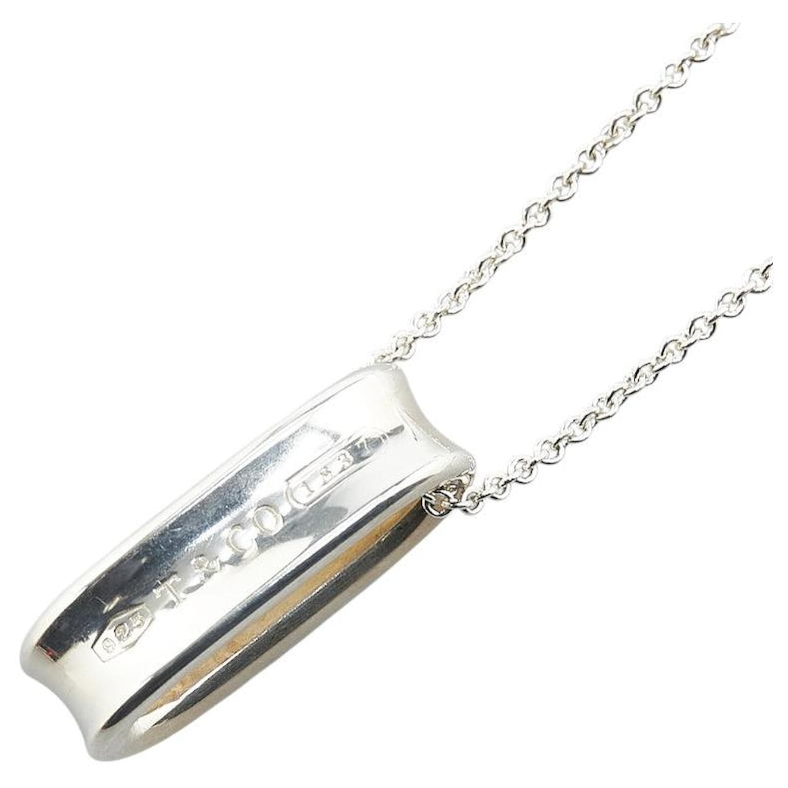 Tiffany & Co Tiffany 1837 Loop SV925 Necklace Silvery Silver Metal  ref.2289847