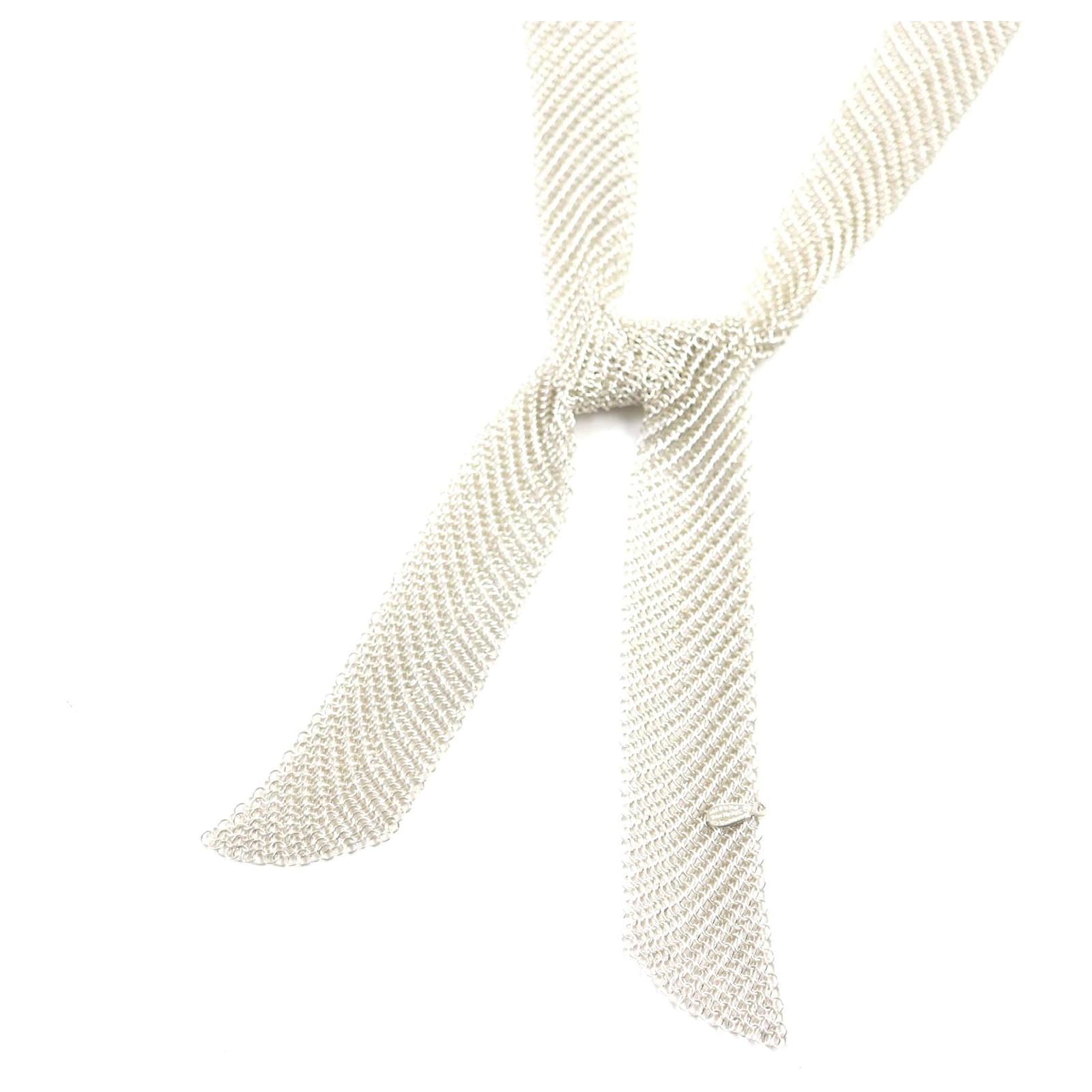 Tiffany & Co SV925 Mesh Scarf Necklace Silvery Metal  ref.1803280