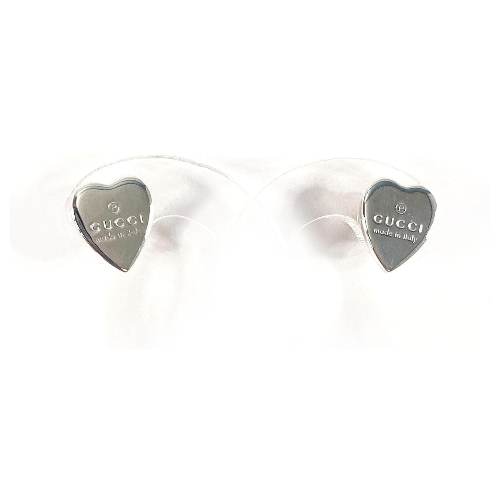 Gucci Silver 925 Heart Earrings Silvery Metal  ref.1805553