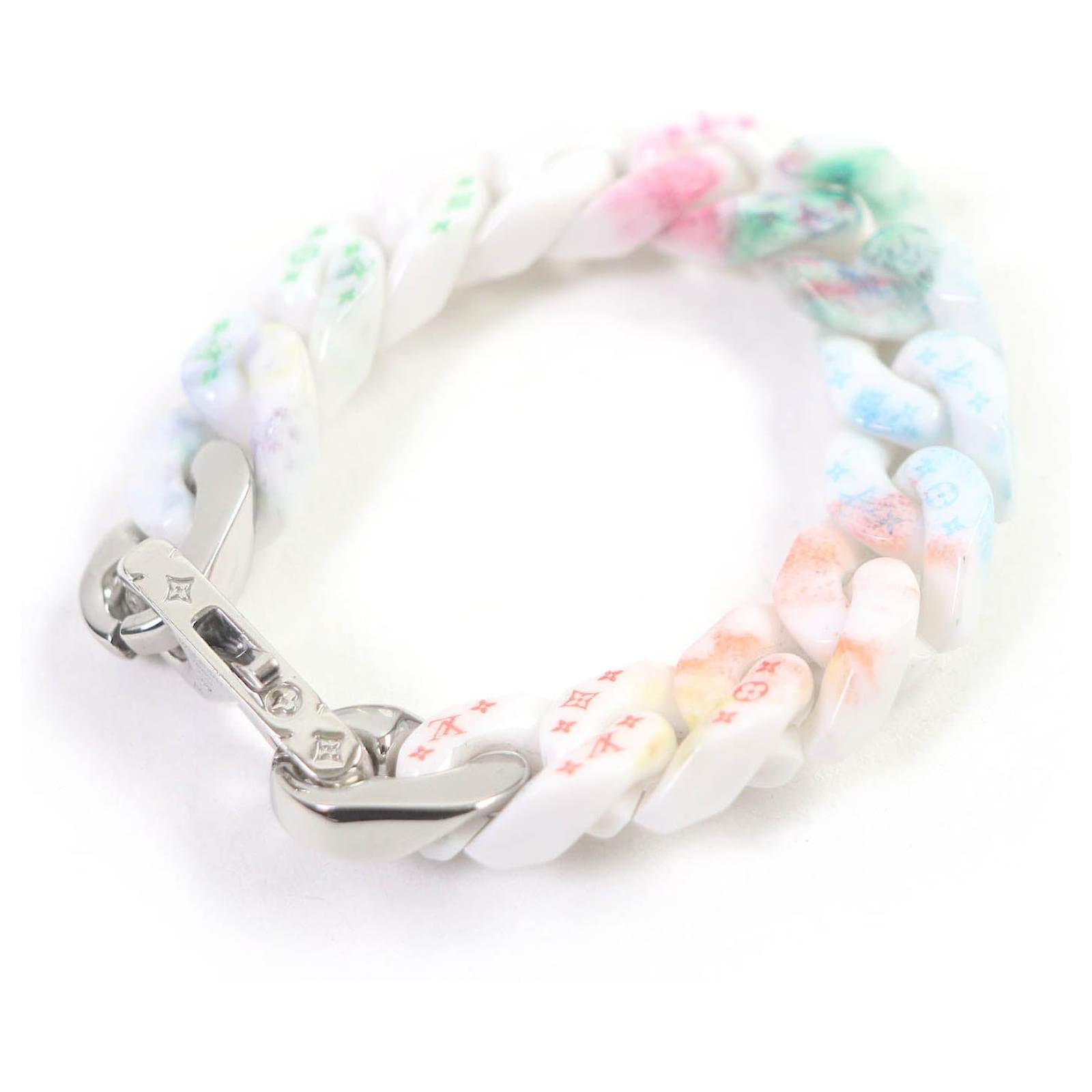 Louis Vuitton Ceramic Chain Links Bracelet MP2851 White  ref.1742203