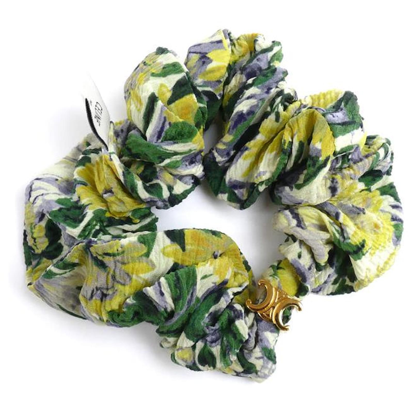 Céline Celine Silk Triomphe Hair Accessory Scrunchie  ref.1743491