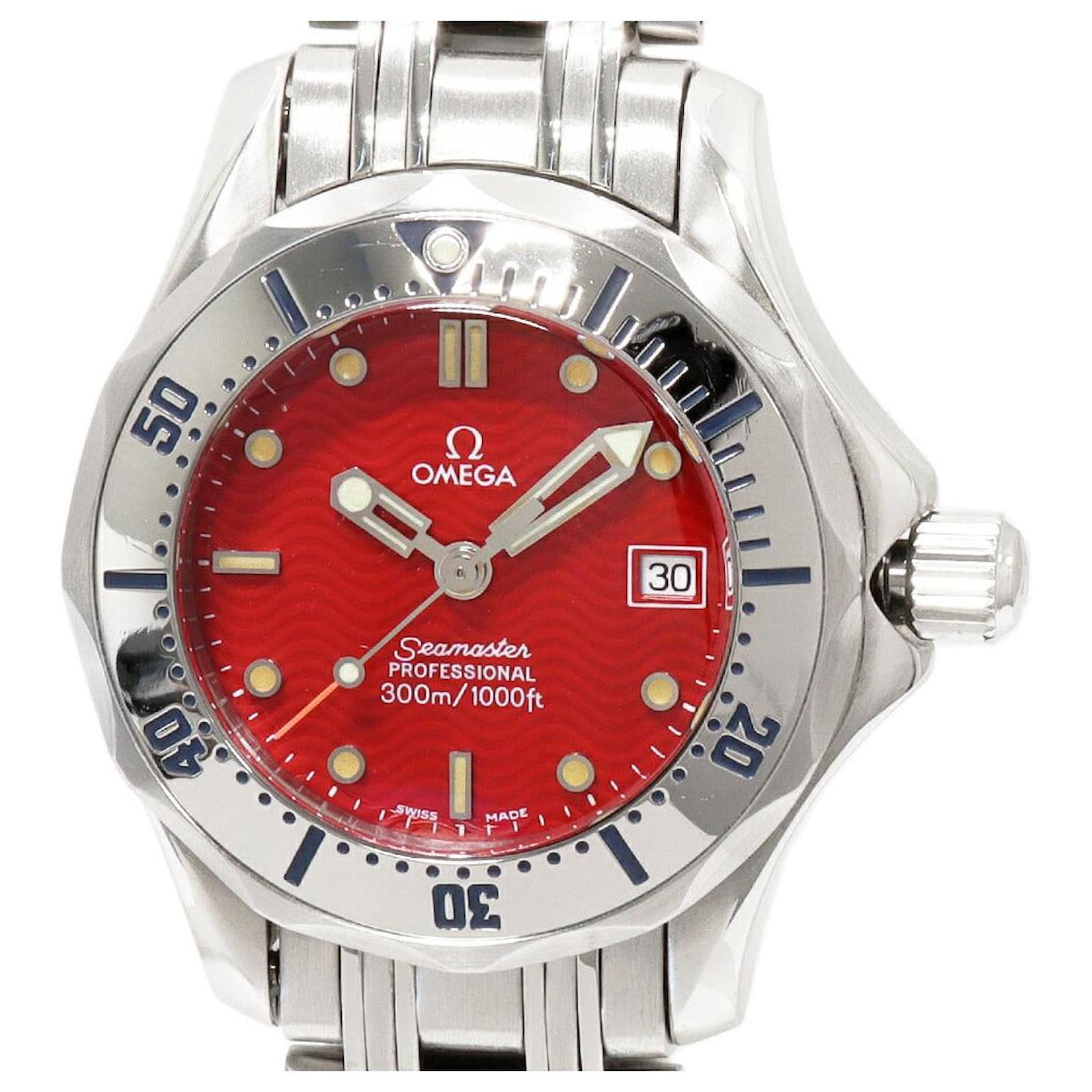 Omega Red Dial Seamaster 300m Professional Watch 2582.61 Metal  ref.1655732