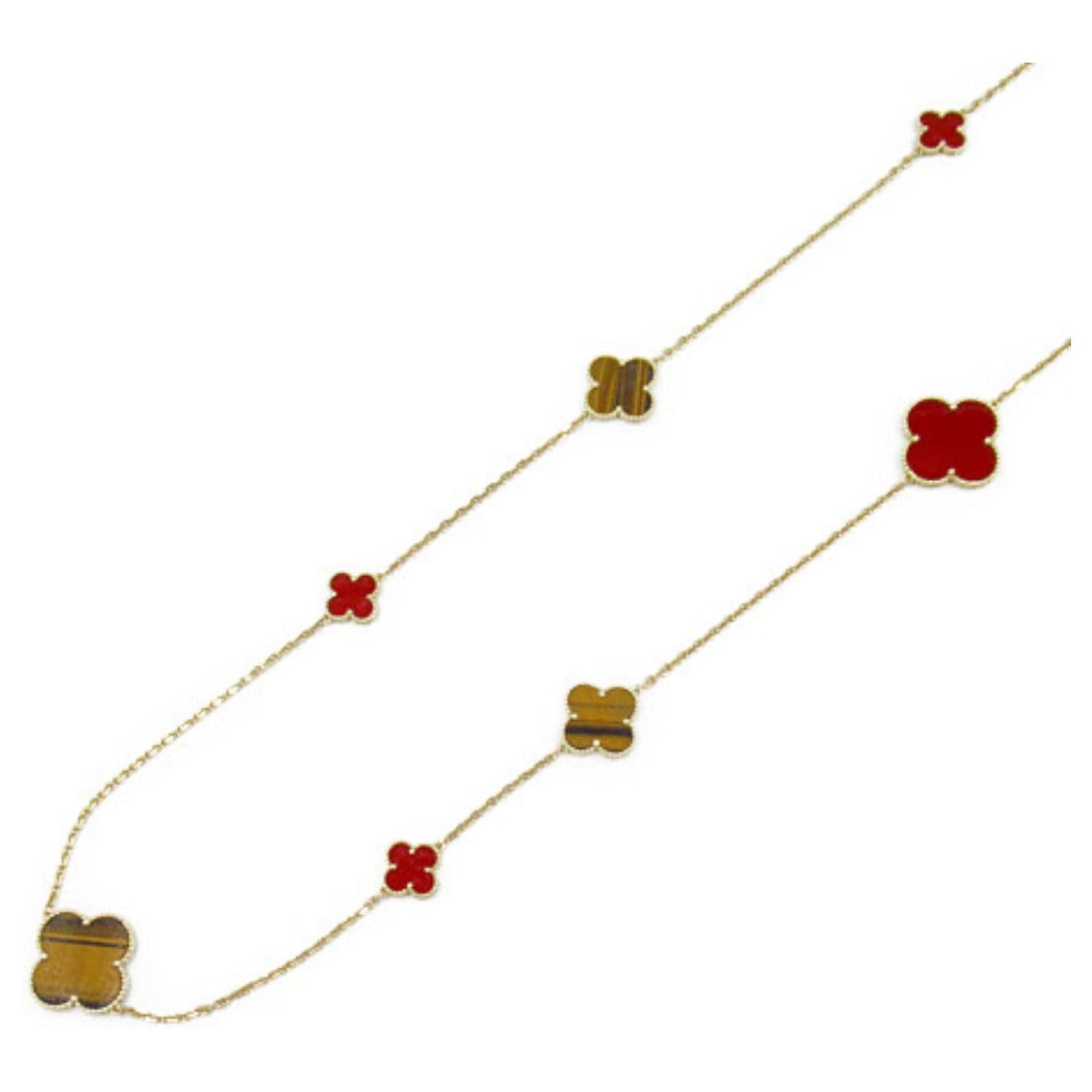 Van Cleef & Arpels Magic Alhambra Au750 Necklace Brown Metal  ref.1702373