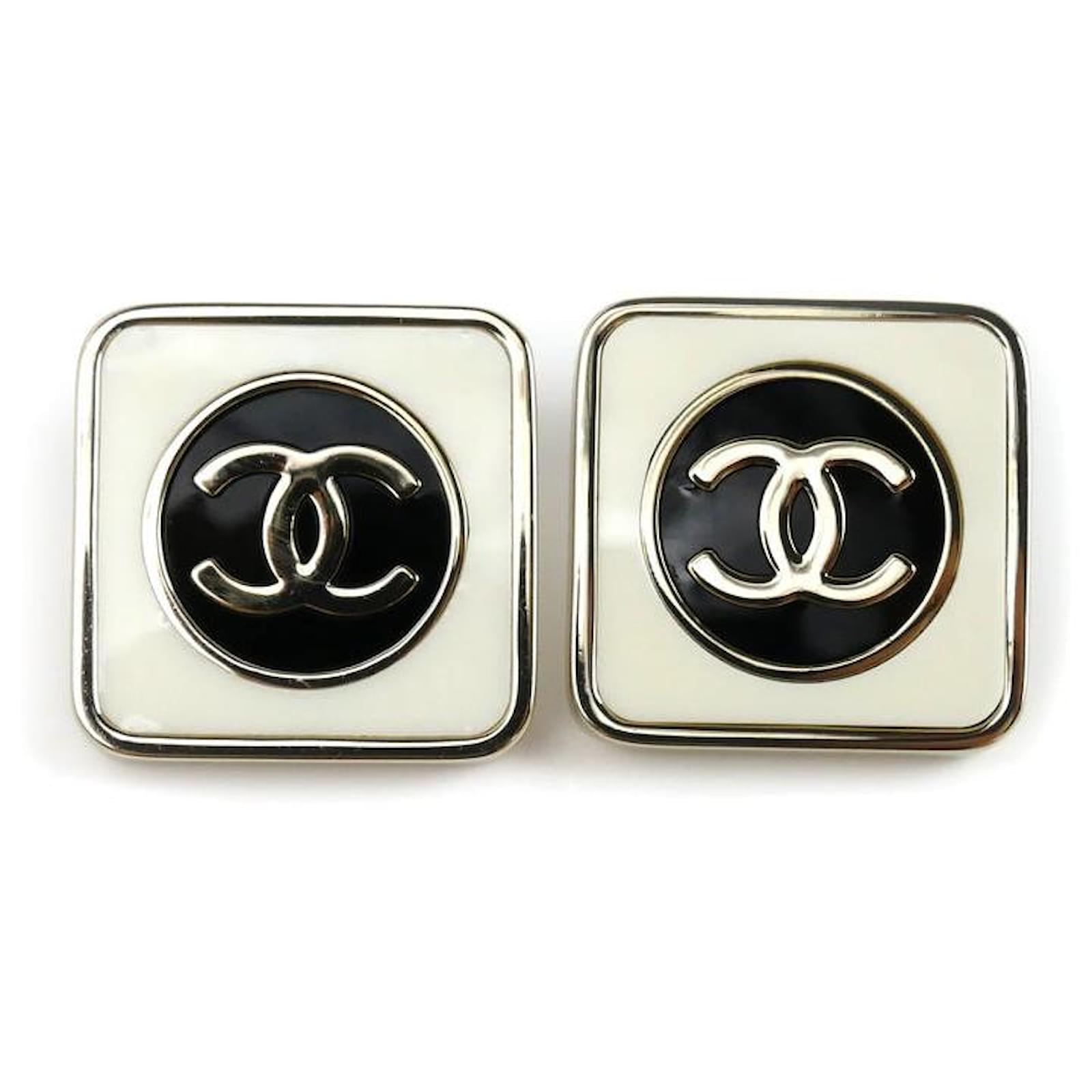 Chanel Metal Coco Mark Square Earrings AB9777  ref.2288474