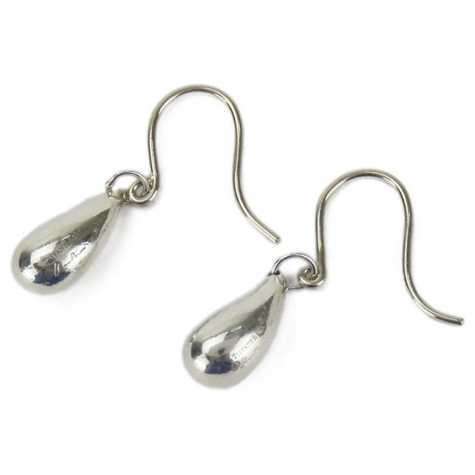Tiffany & Co Teardrop Silver 925 Earrings Silvery Metal  ref.1678416