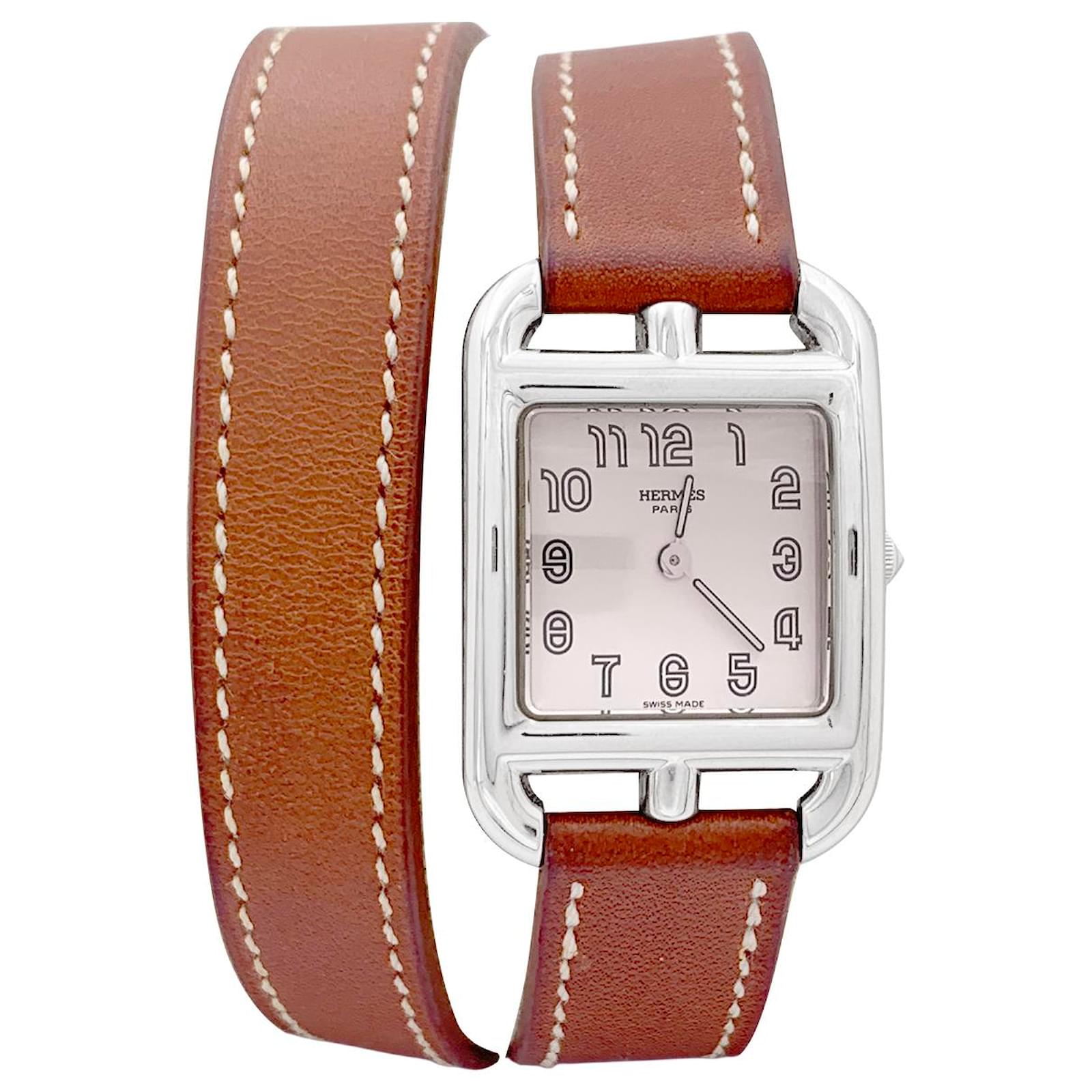 Hermès watch, 'Cape Cod', steel, leather.  ref.2288064