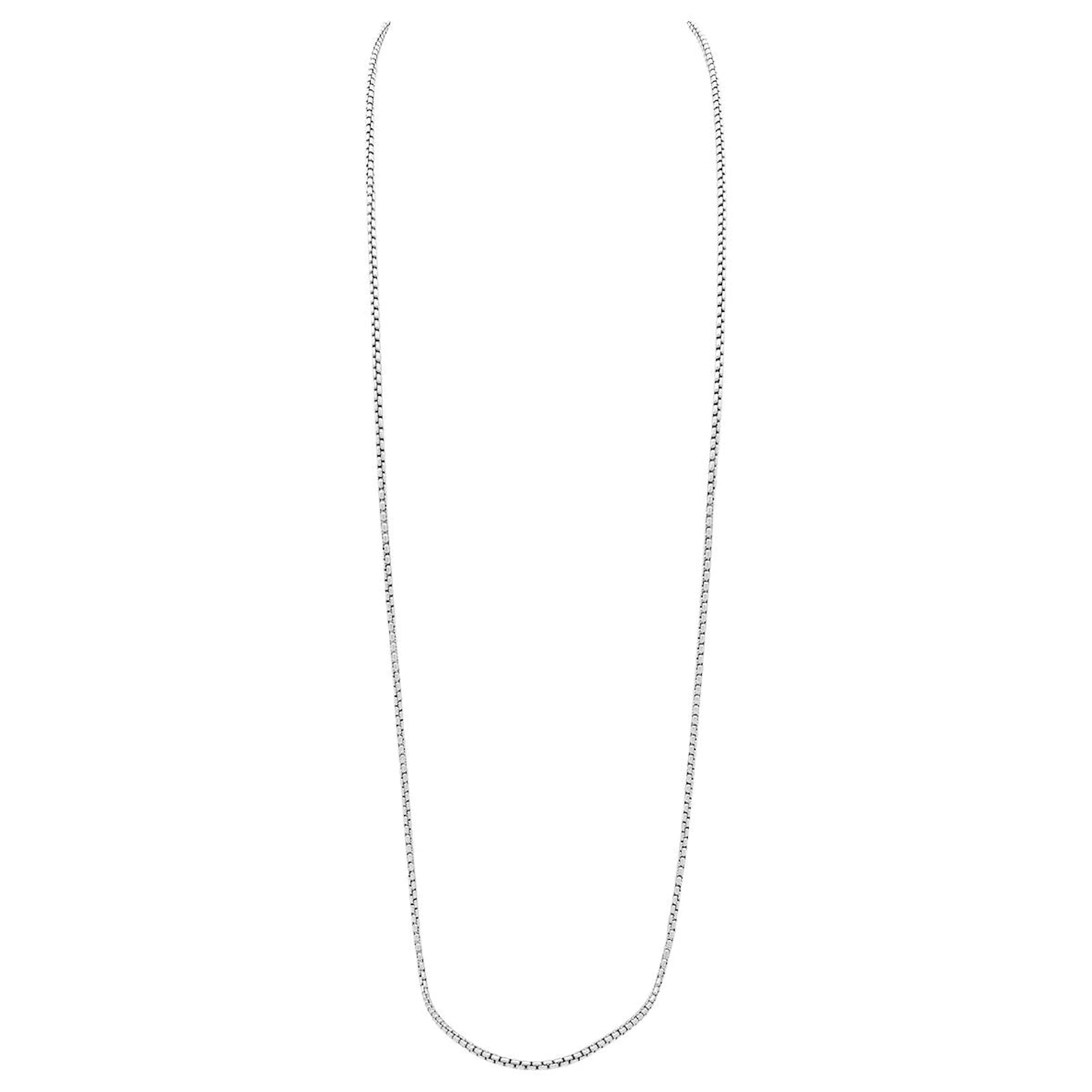 David Yurman necklace, 'Box Chain', silver. Yellow gold  ref.2288048