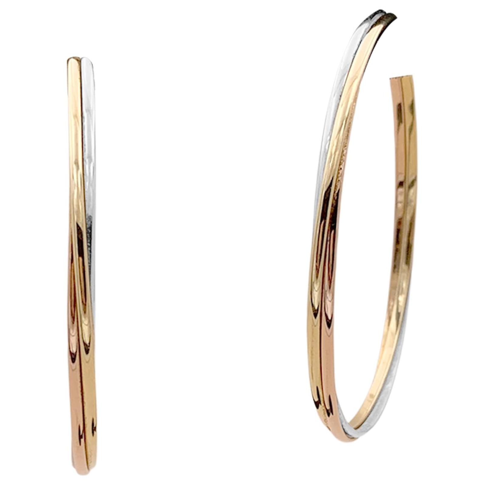 Cartier earrings, 'Trinity', three golds. White gold Yellow gold Pink gold  ref.2287984
