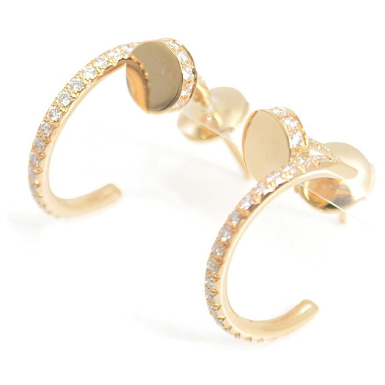 Cartier Juste un Clou Diamond Yellow Gold Stud Earrings Golden  ref.2286473