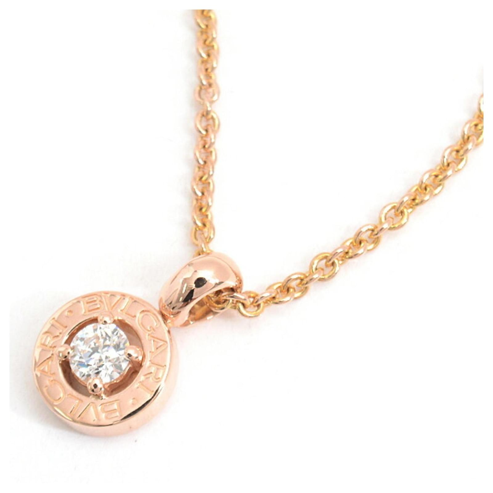Bulgari Bvlgari Bvlgari Pink Gold Diamond Necklace Golden  ref.2286231