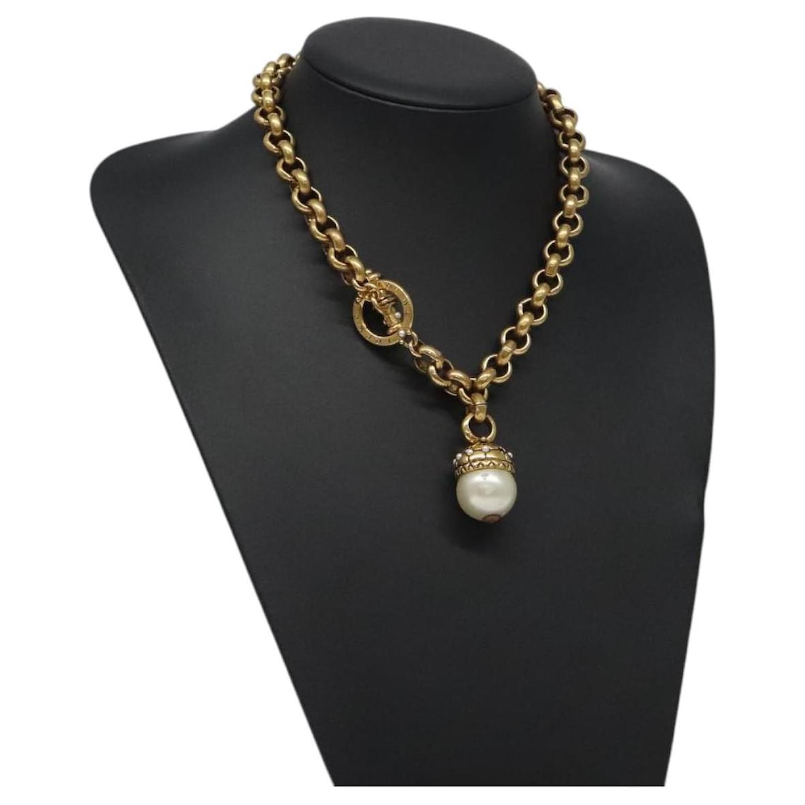LOEWE Necklace metal Gold Auth bs26275 Golden  ref.2285613