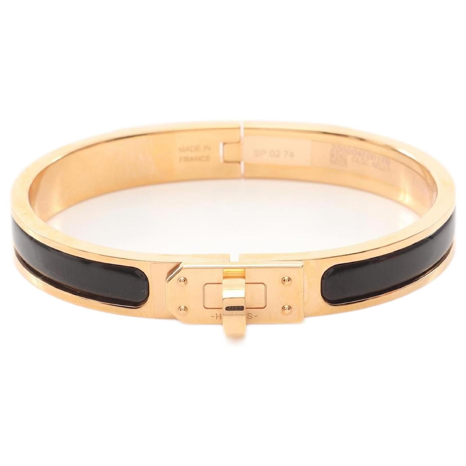 Hermès Hermes Mini Click Kelly Bracelet Accessory Golden Metallic Enamel  ref.2285188