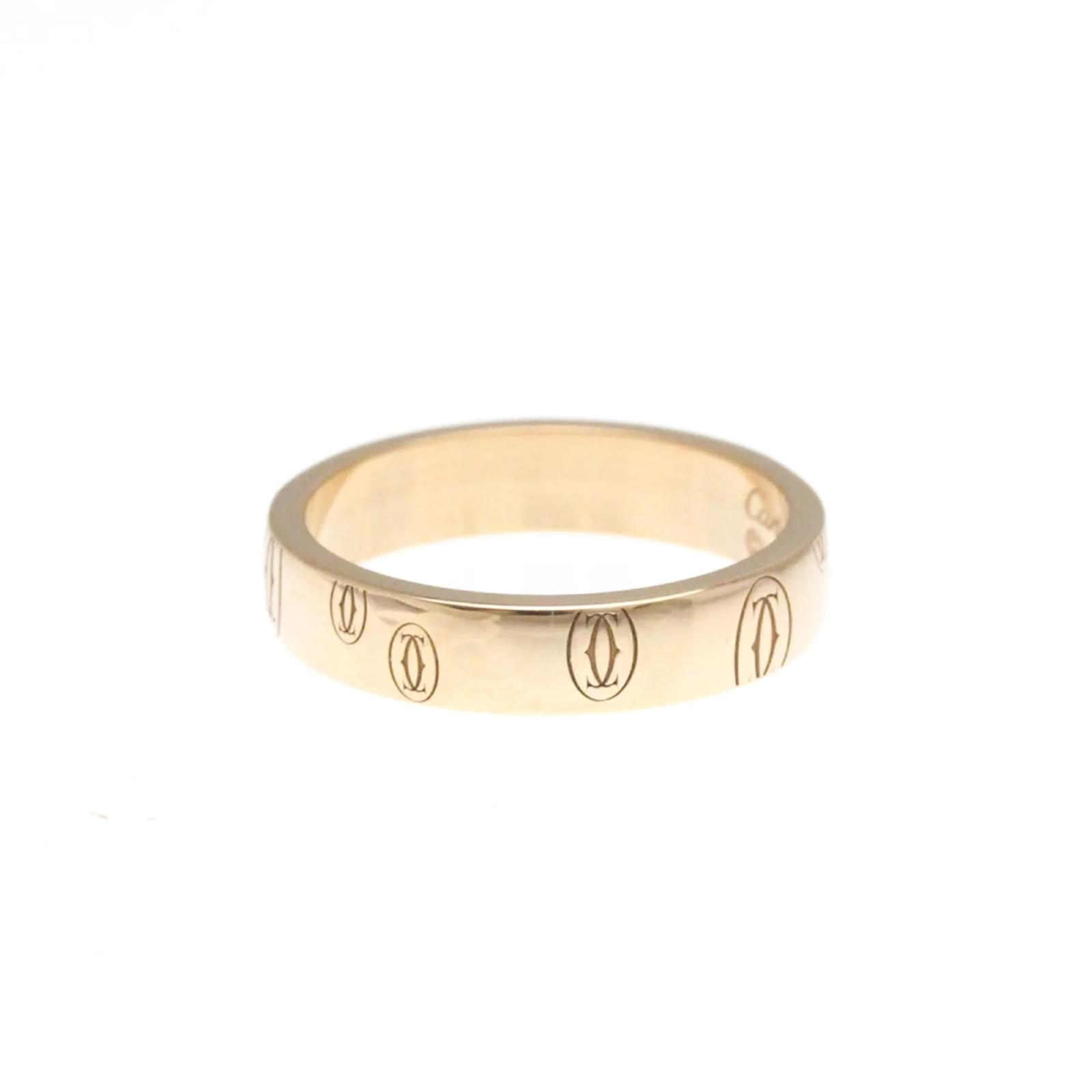 Cartier Happy Birthday Pink Gold Band Ring Golden  ref.2283168