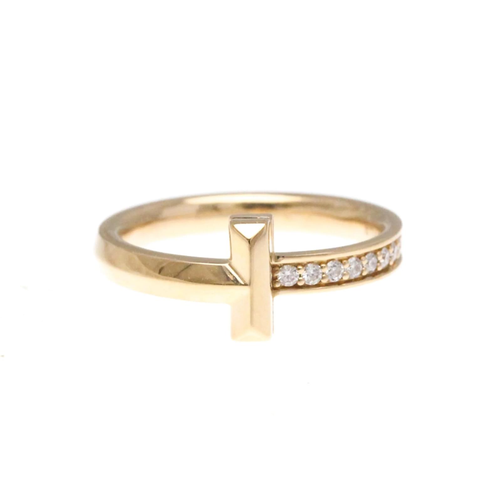 Tiffany & Co Tiffany T True Narrow Ring Diamond in Pink Gold Golden  ref.2283145