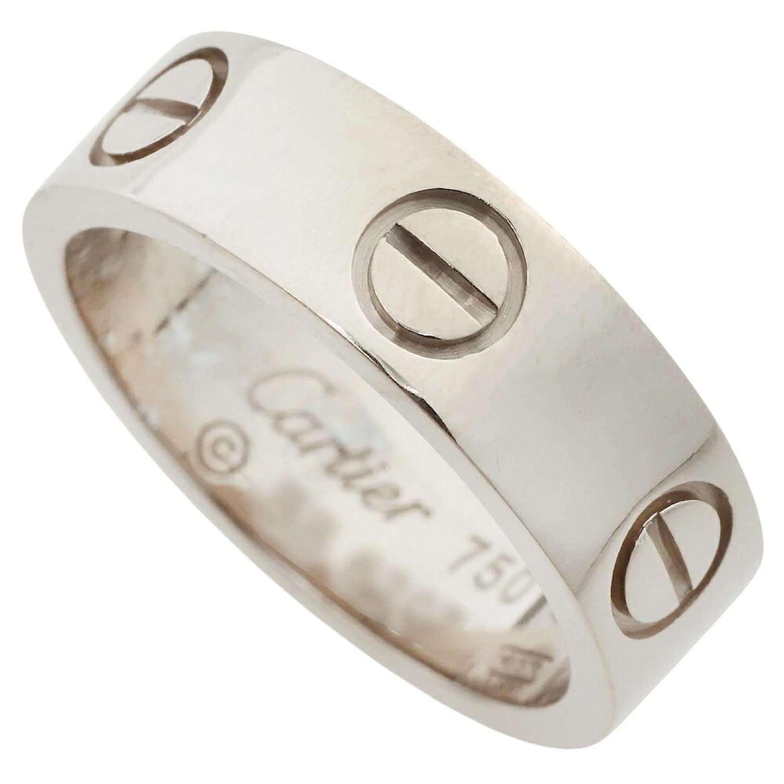 Cartier Love Ring in White Gold Golden  ref.2282235