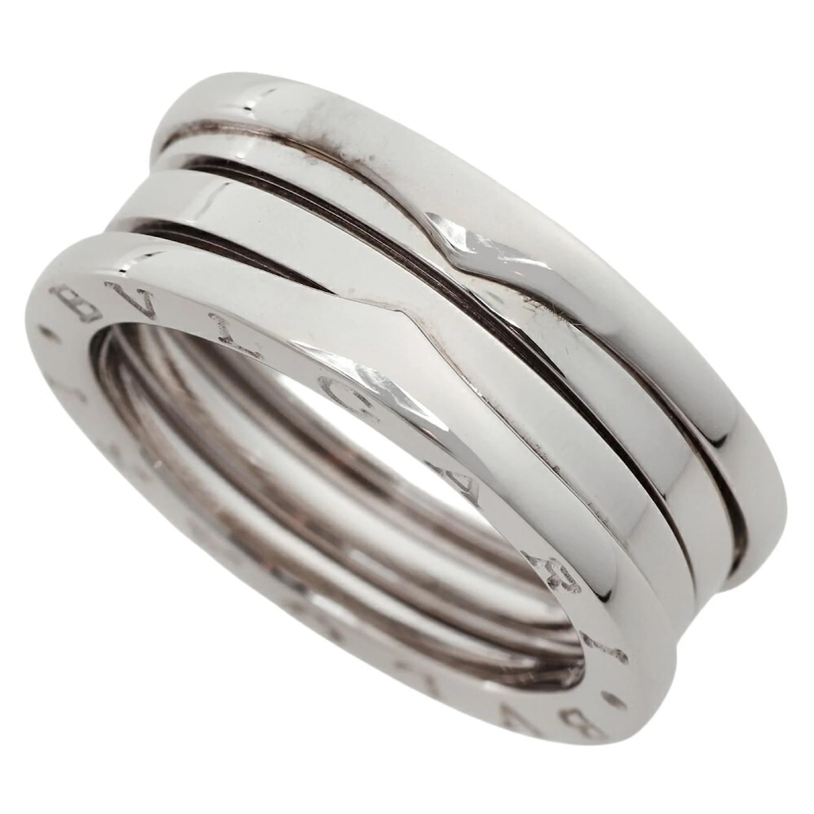 Bulgari Bvlgari B-ZERO1 White Gold Band Ring Golden  ref.2282199