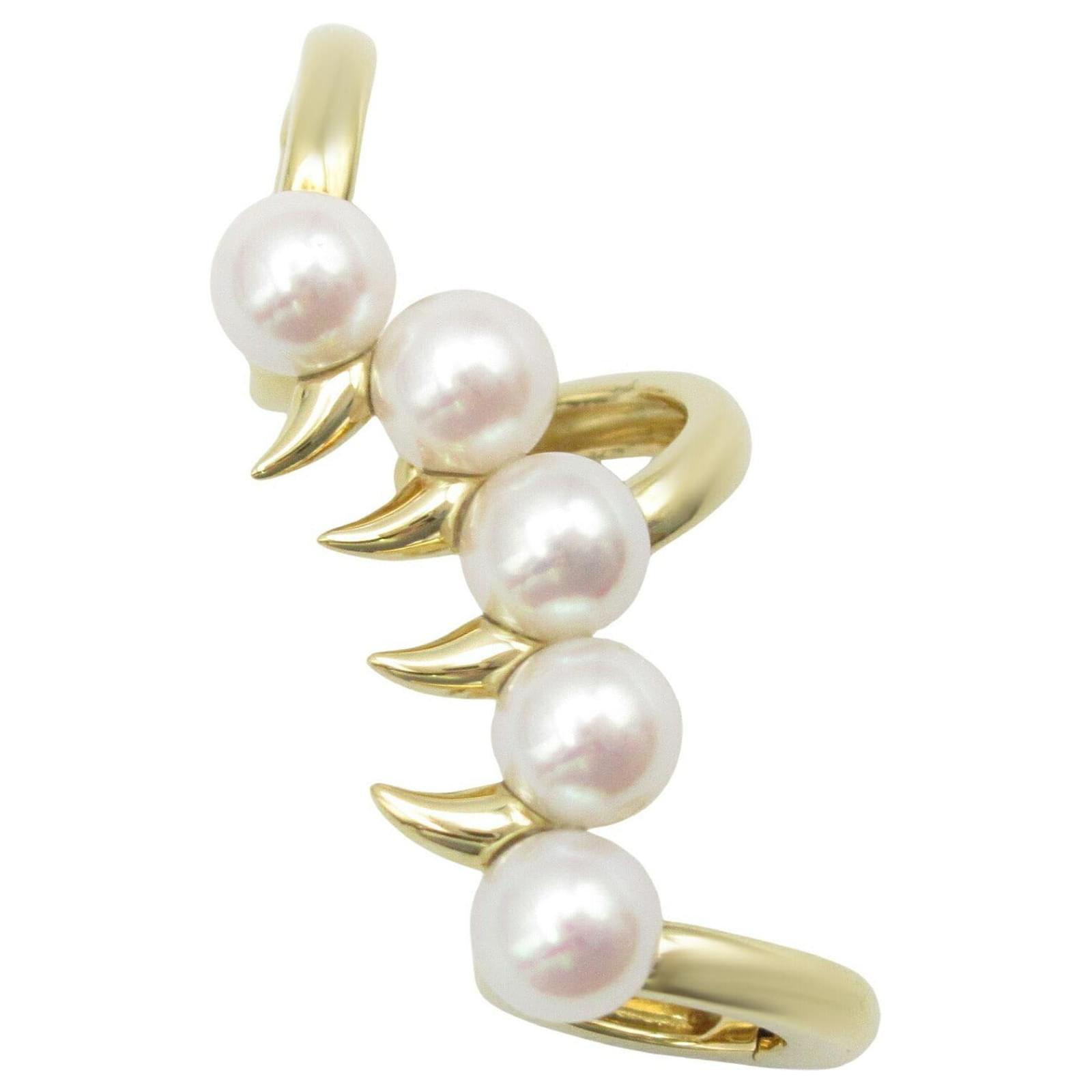 TASAKI Dangerous Scorpion Au750 Pearl Earring White Metal  ref.2281401