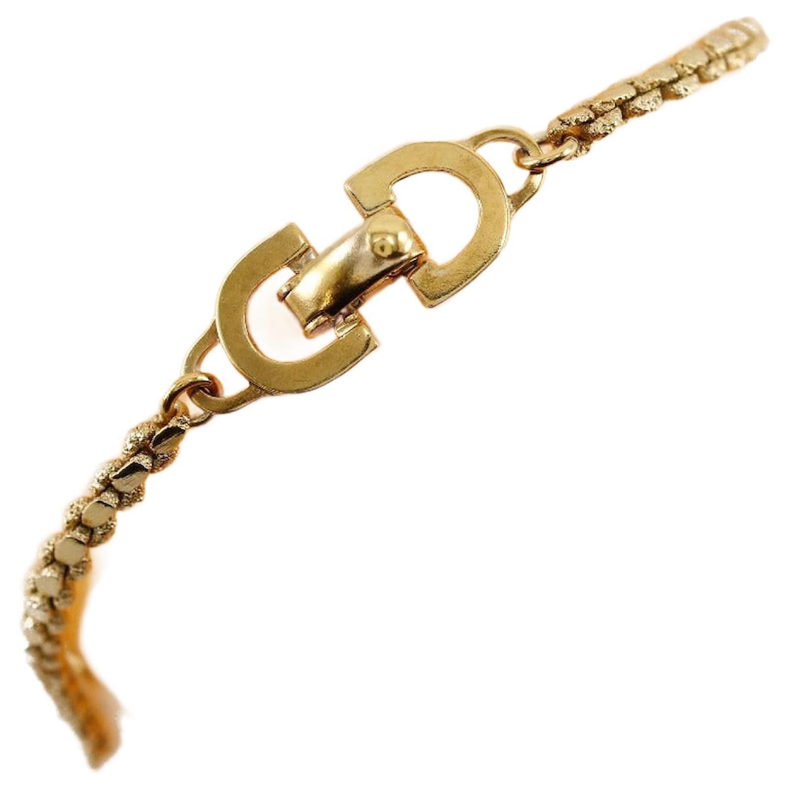 Christian Dior Dior Gold Plated Vintage Bracelet Golden Metallic Metal  ref.2281388
