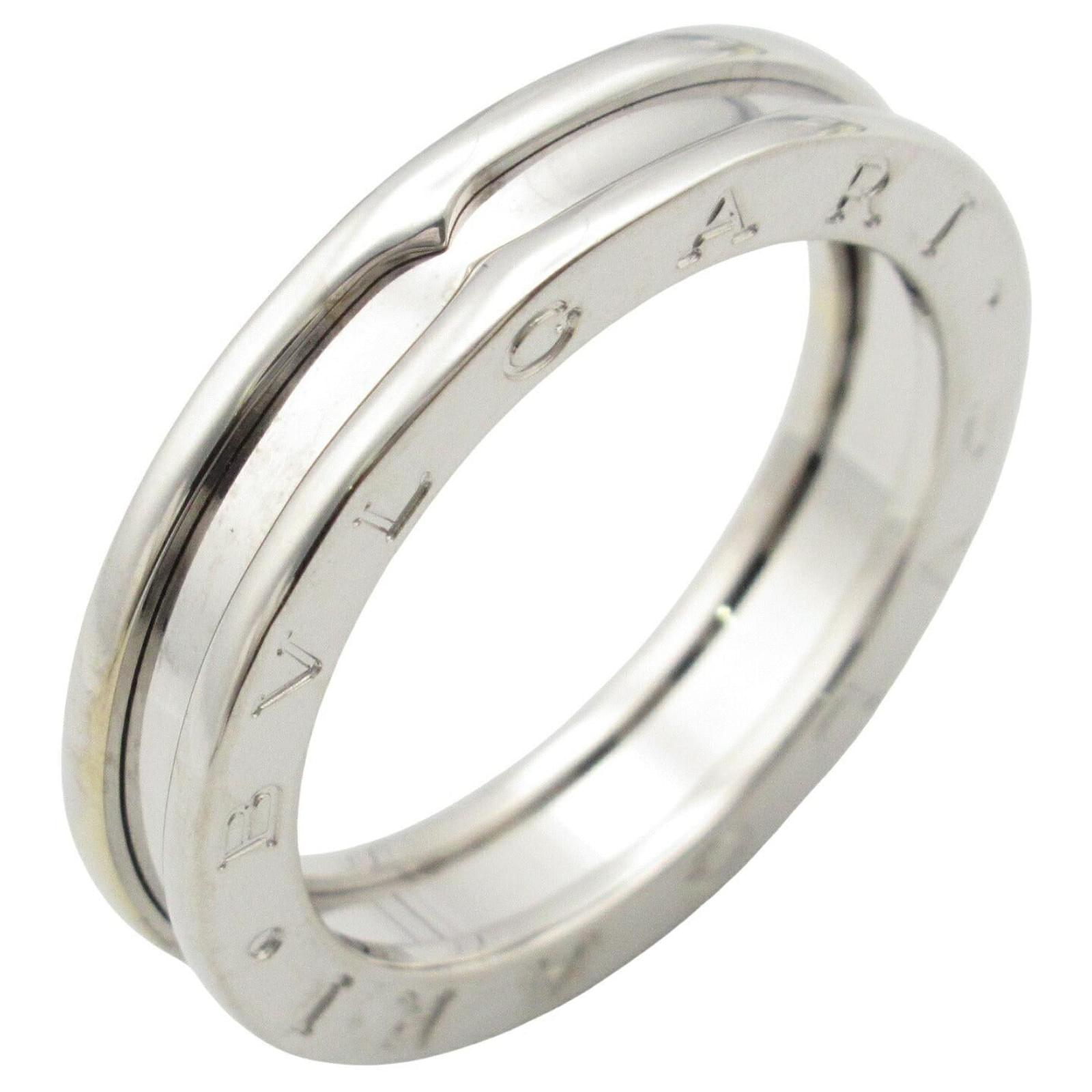 Bulgari BVLGARI B-zero1 Au750 Ring Size 19 Silvery Metallic Metal  ref.2281210