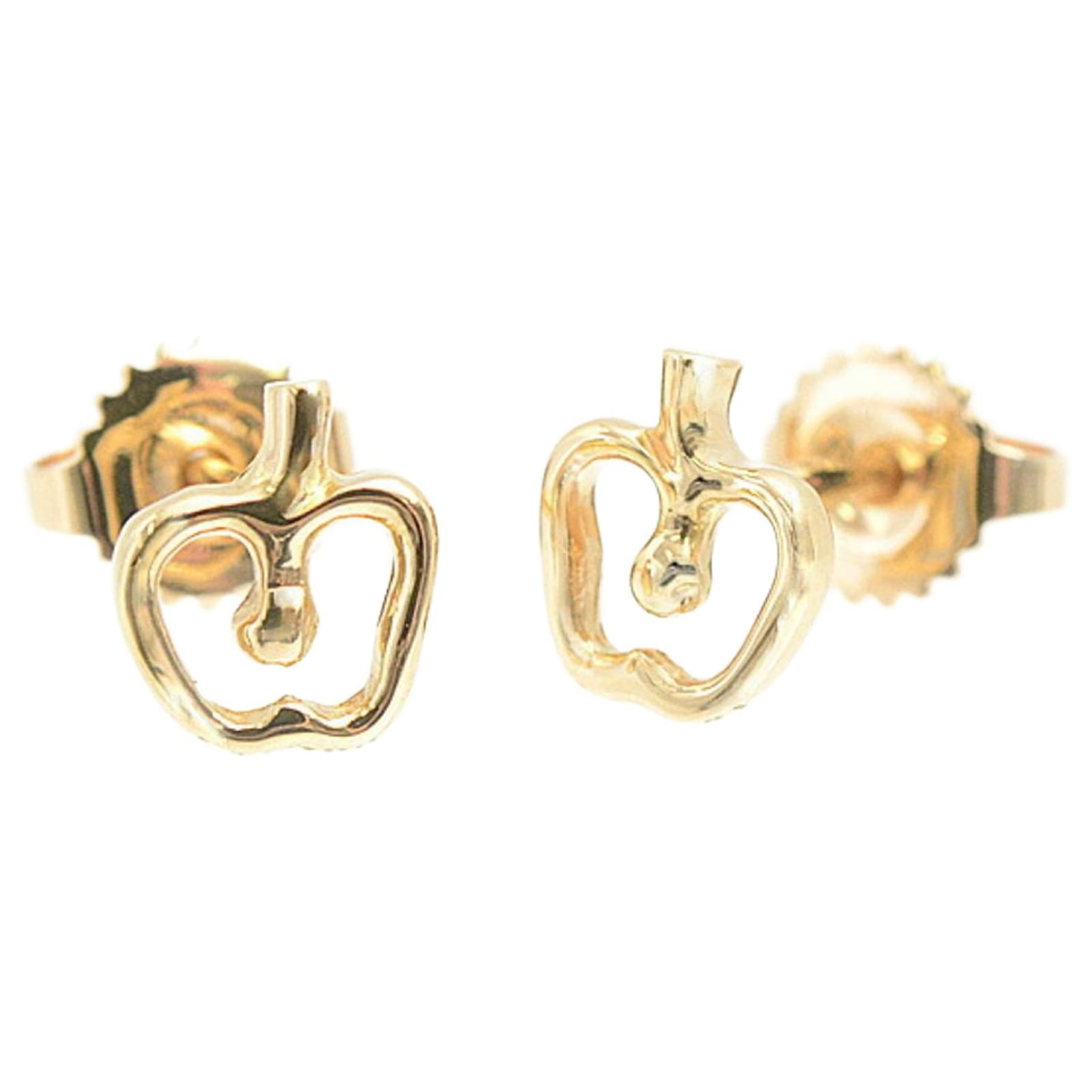 Tiffany & Co Tiffany Apple Stud Earrings in Yellow Gold Golden  ref.2281038