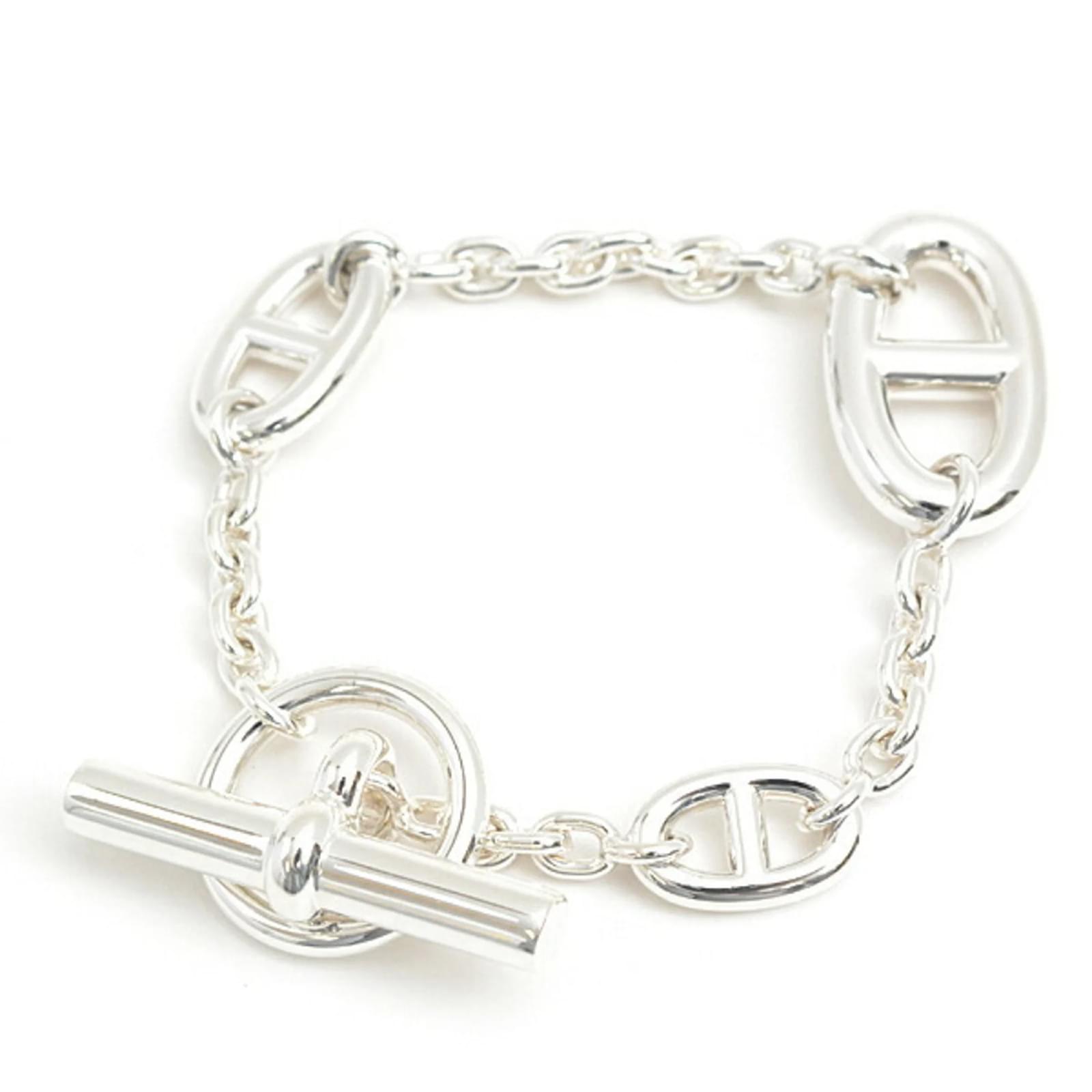 Hermès Hermes Chaine d'Ancre Silver Charm Bracelet Silvery  ref.2280302