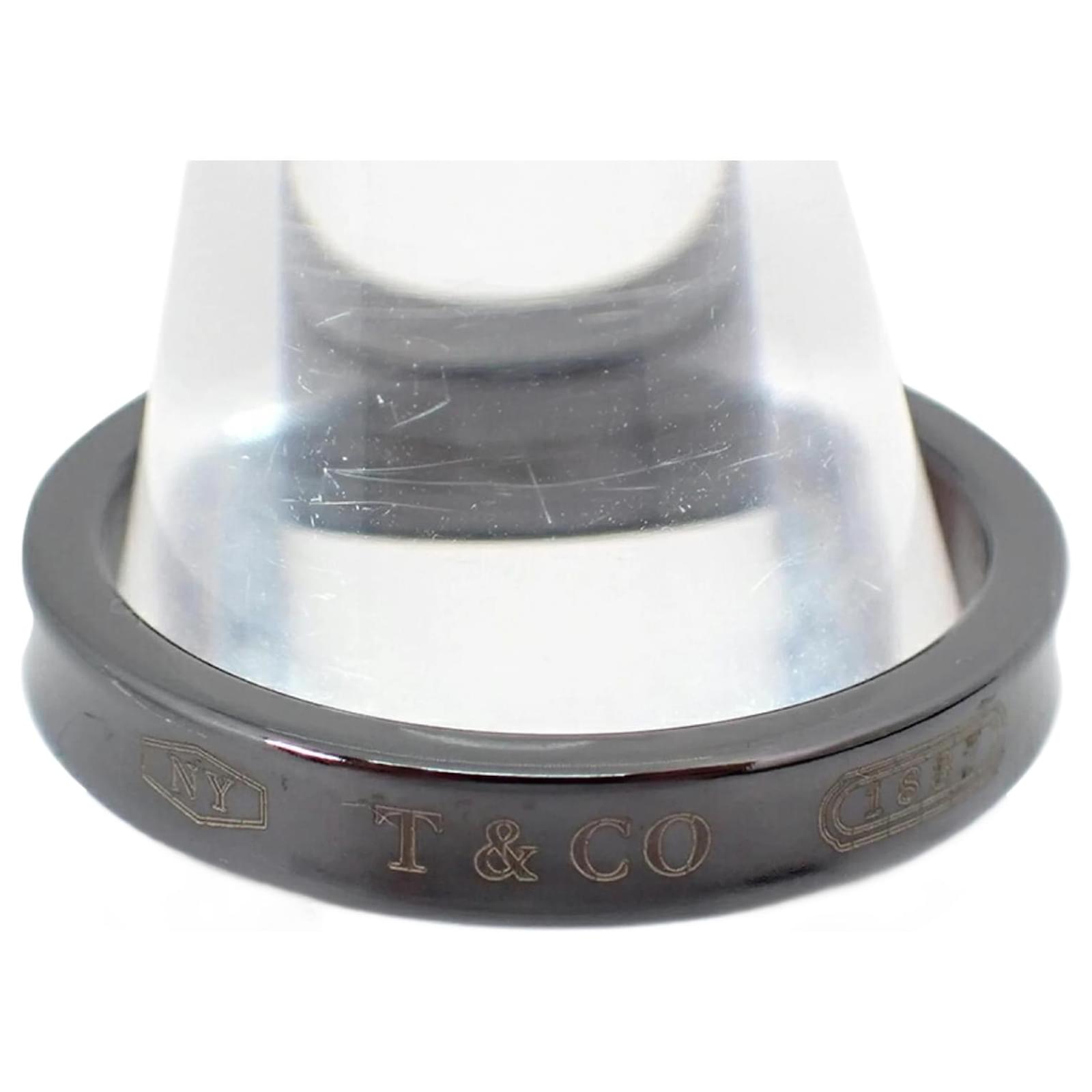 Tiffany & Co Tiffany Titanium Black 1837 Narrow Band Ring  ref.2280198