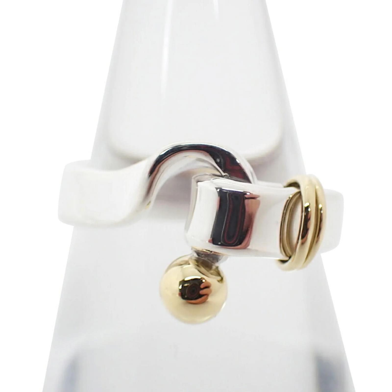 Tiffany & Co Tiffany Sterling Silver and Yellow Gold Band Ring  ref.2280180