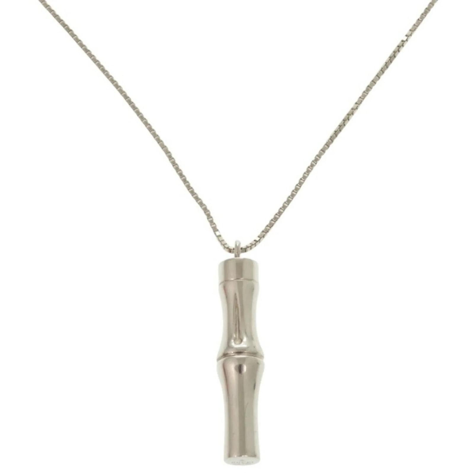 Gucci Bamboo Long Necklace in Silver 925 Silvery  ref.2280133