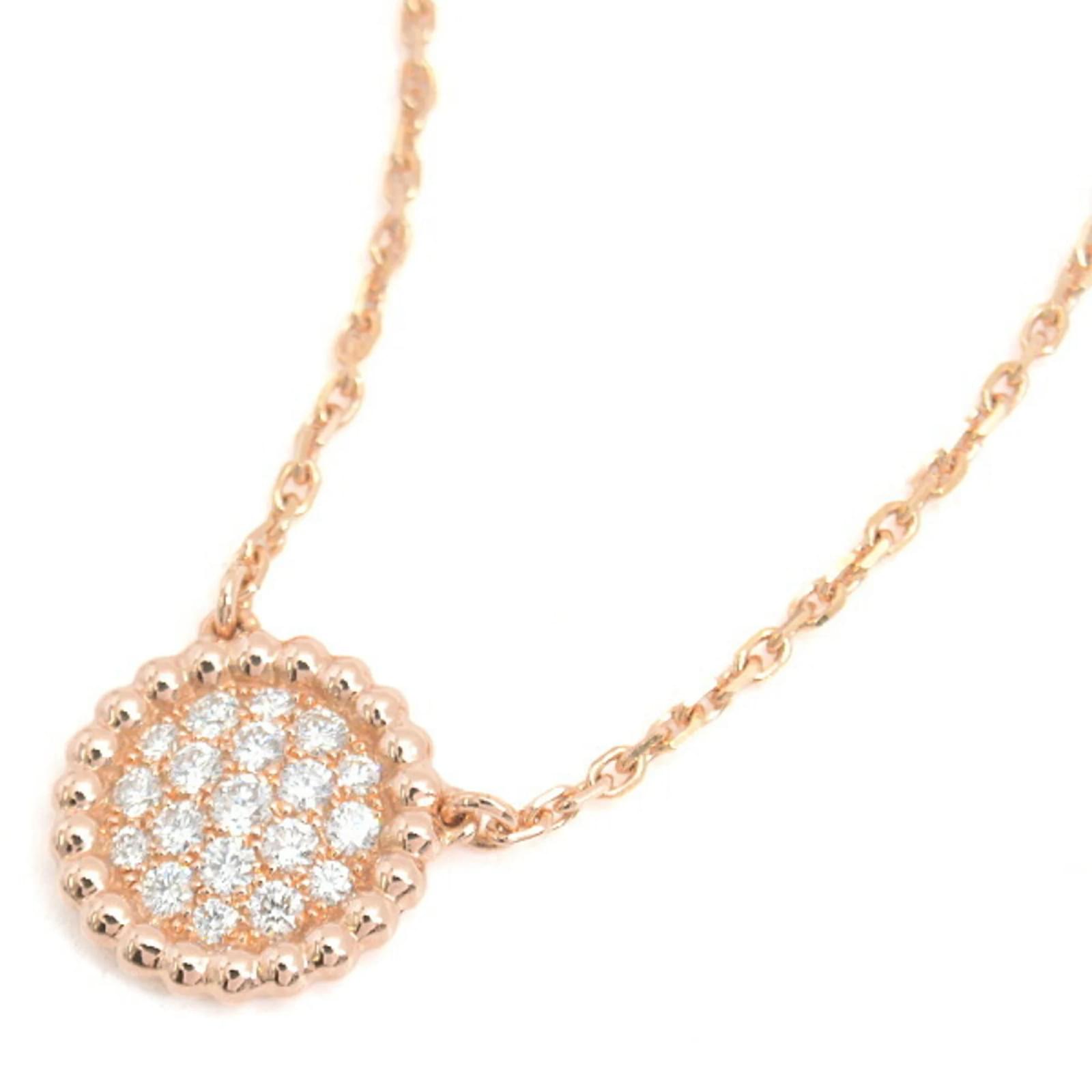 Van Cleef & Arpels Perlee Small Diamond Necklace Golden Pink gold  ref.2280016