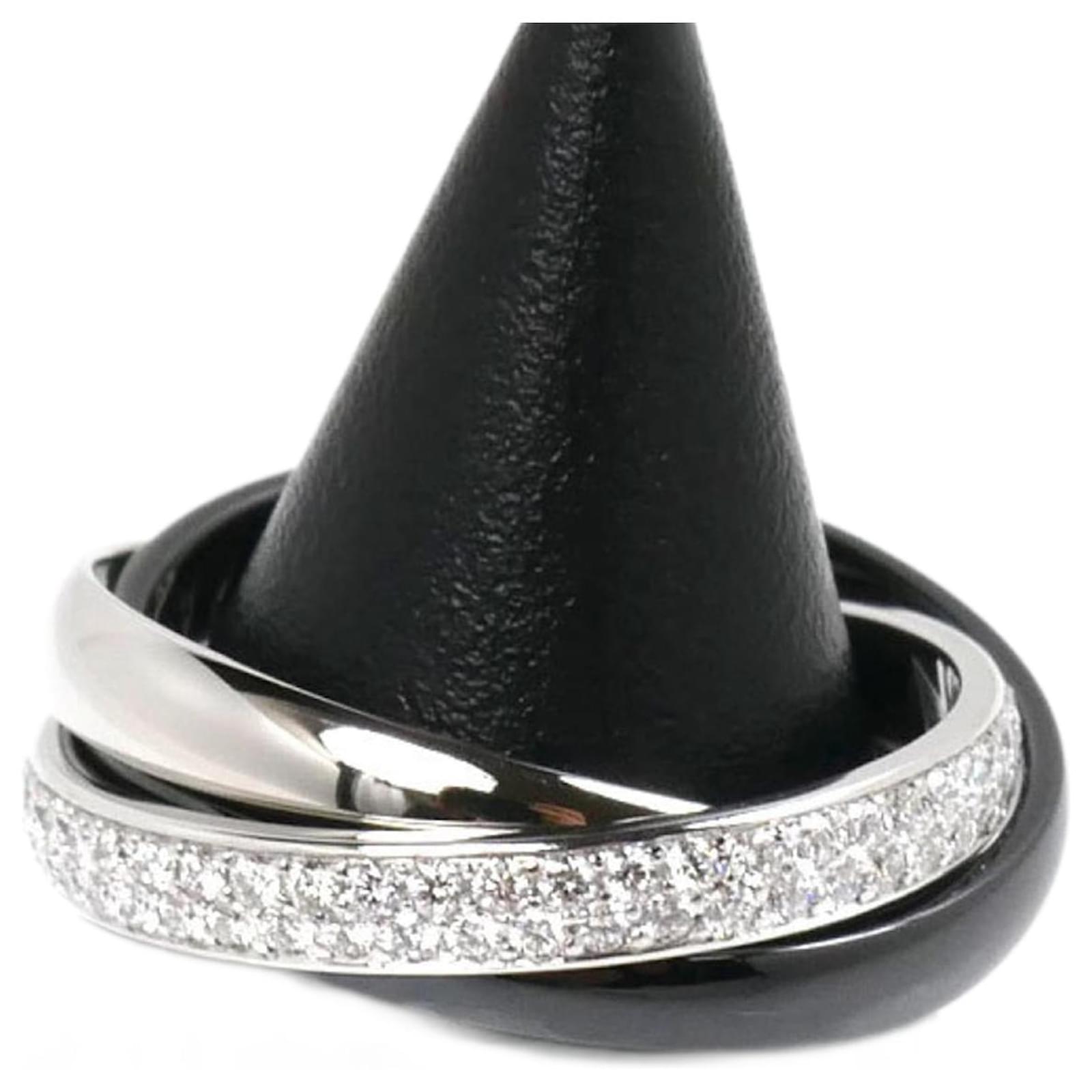 Cartier Trinity Pave Diamond Ring White gold Platinum  ref.1927928