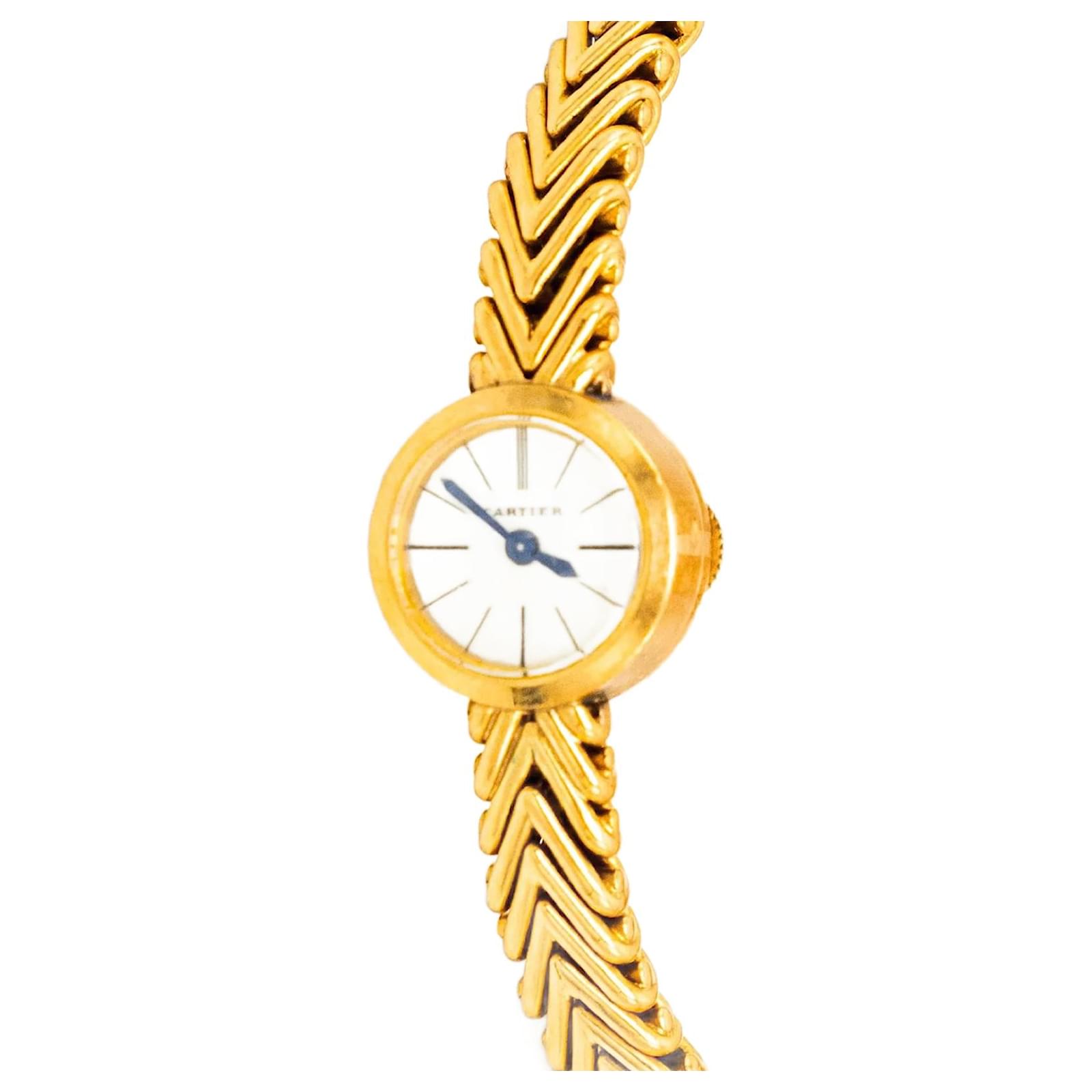 Cartier Vintage Chevron Bracelet Watch Golden  ref.2277794