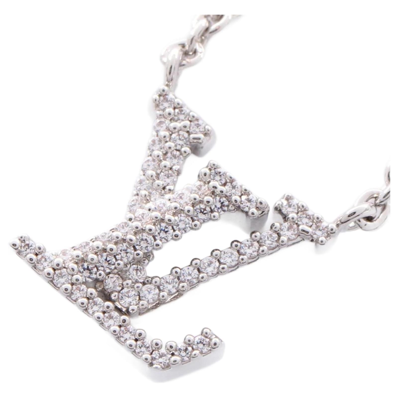 Louis Vuitton LV Iconic Necklace Silvery Steel  ref.2277466