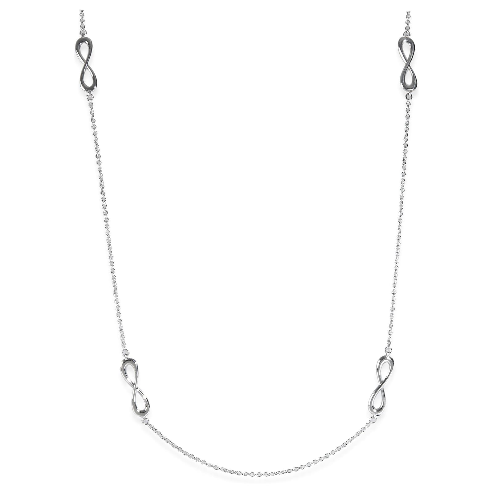 Tiffany & Co. Sterling Silver  Infinity Station Necklace  ref.2277232