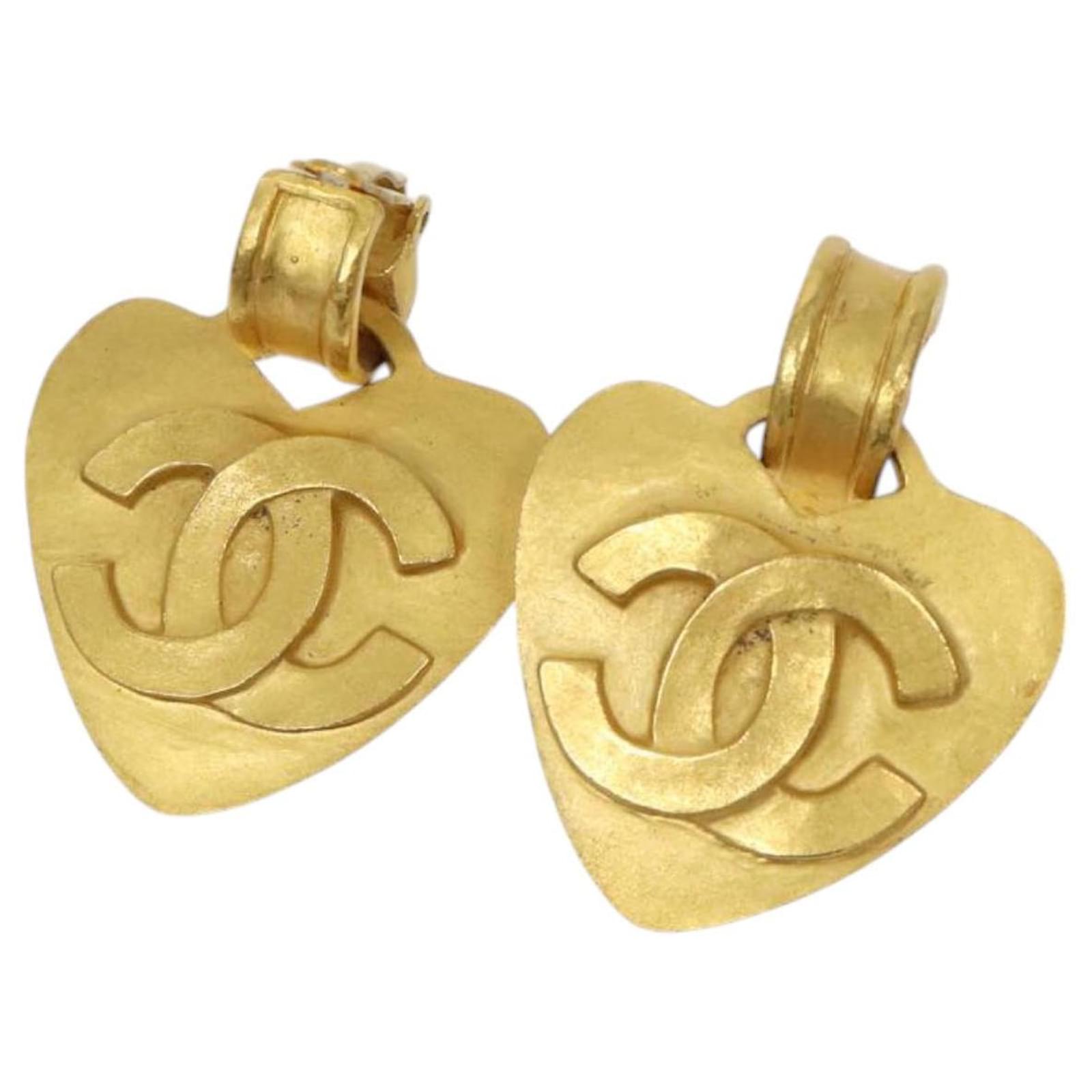 CHANEL Earring metal Gold CC Auth bs26409 Golden  ref.2277041