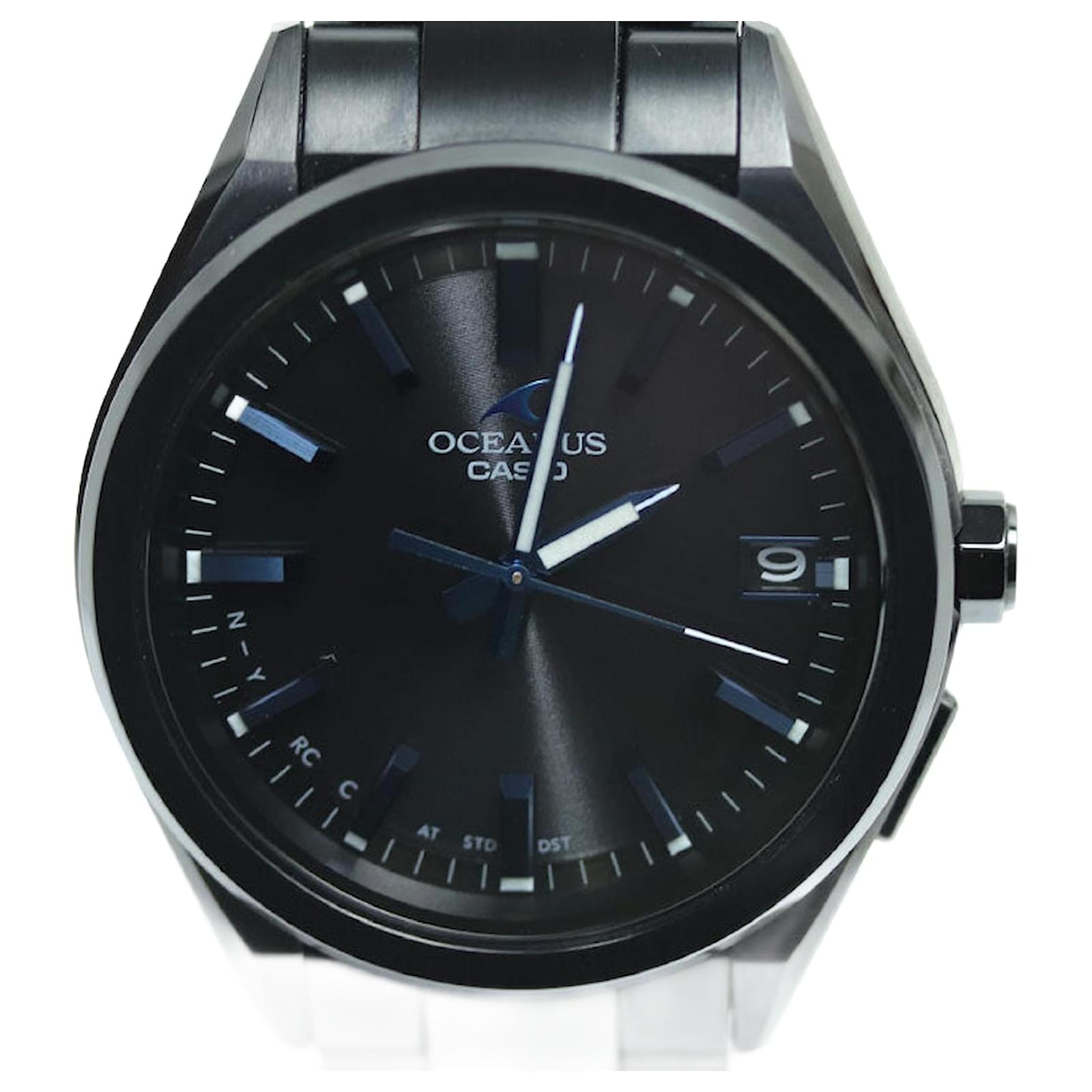 Autre Marque CASIO OCEANUS Stainless Steel Watch Black Metal  ref.2292172
