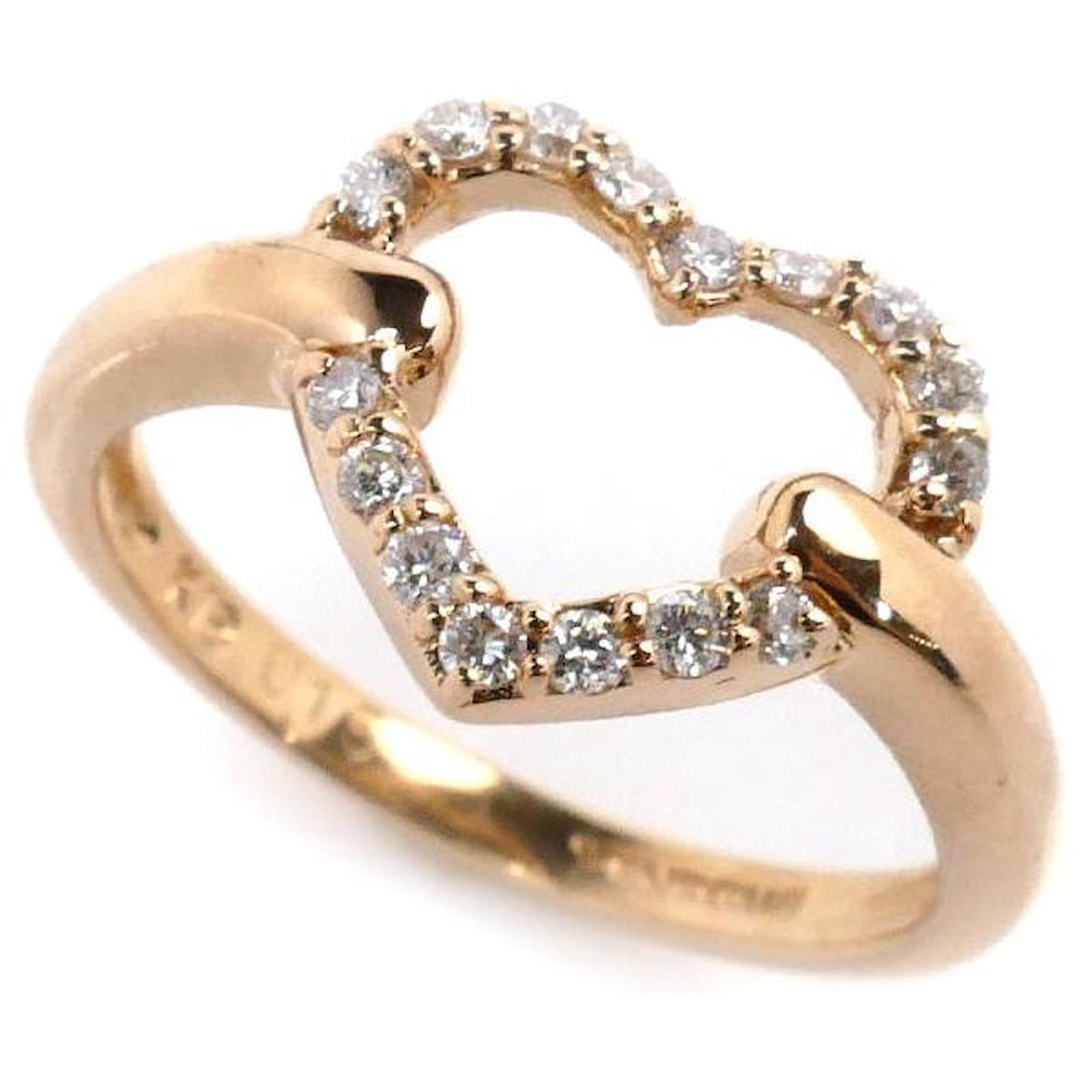 Autre Marque Vendome Aoyama K18PG Pink Gold Diamond Heart Ring  ref.1740833