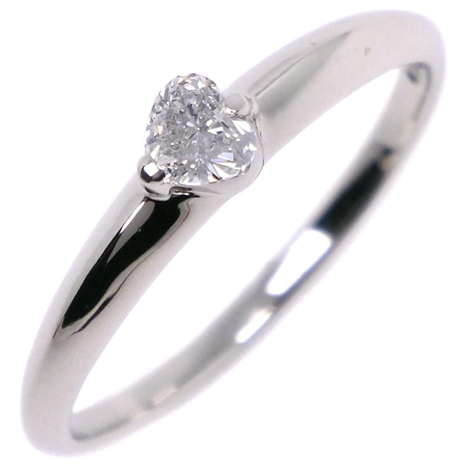 Autre Marque Heart Shape Ring Size 10.5 Silvery  ref.1792107