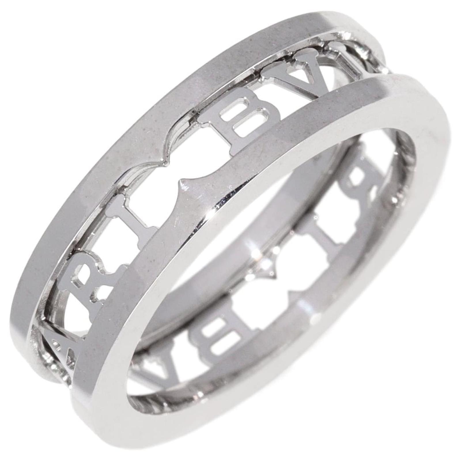 Autre Marque Bvlgari K18WG B.zero1 Ring 359378 Size 53 (Size 12.5) White Metal  ref.1649860