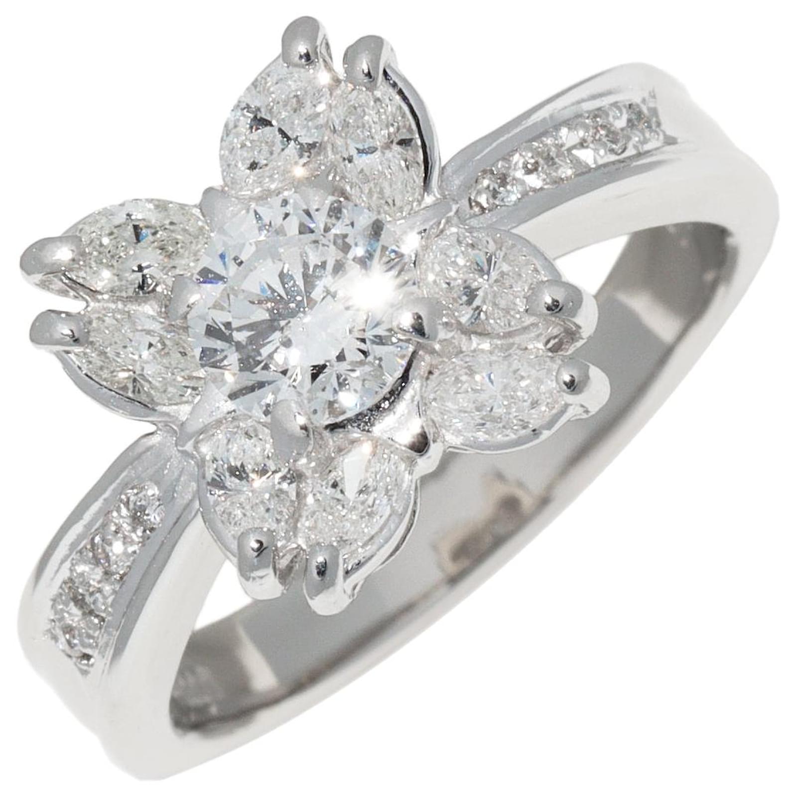 Autre Marque Pt900 Platinum Diamond Ring 0.55ct 0.57ct Size 11 Metal  ref.1500713