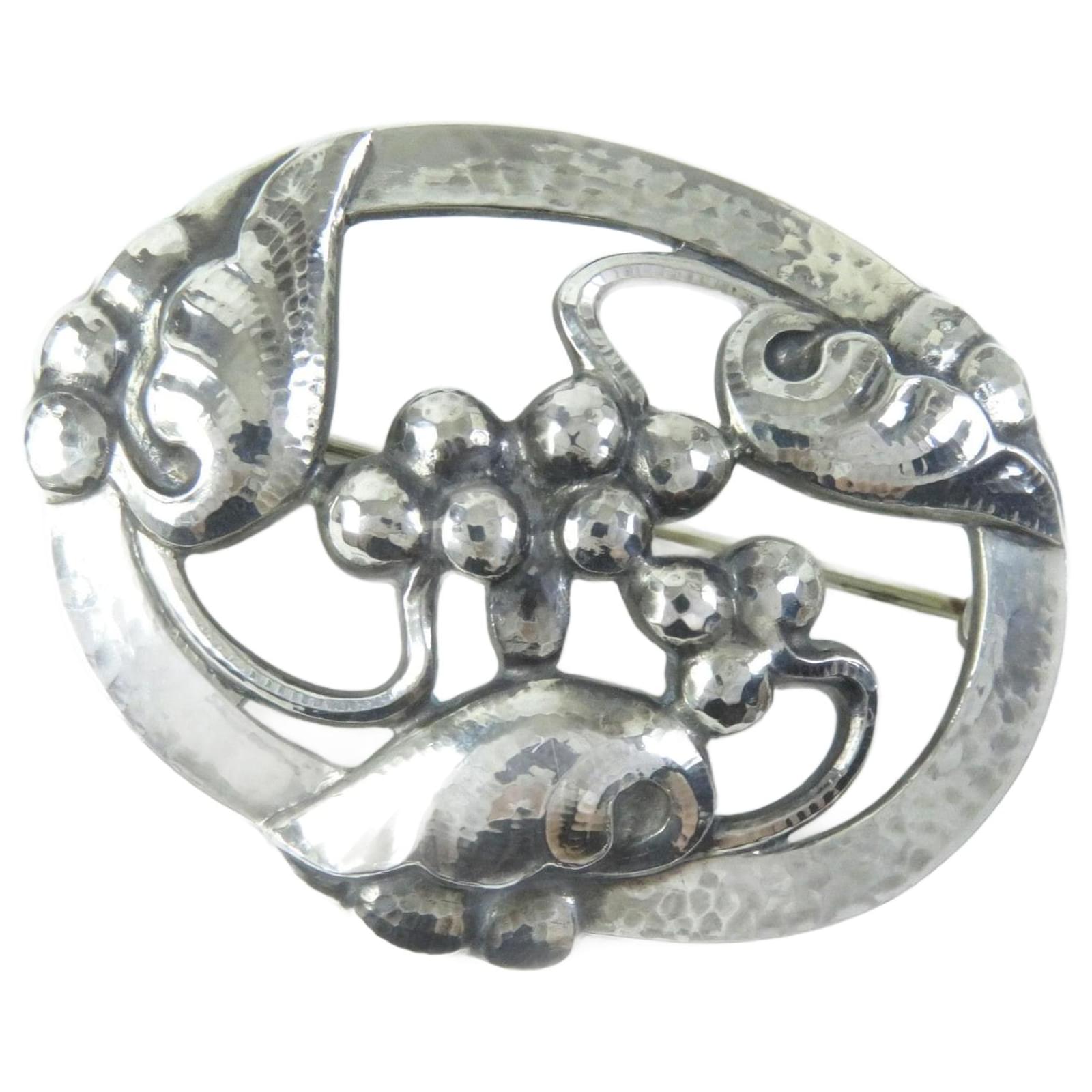 Autre Marque Georg Jensen Moonlight Grape Brooch SV925 Silver Silvery Metal  ref.1705851