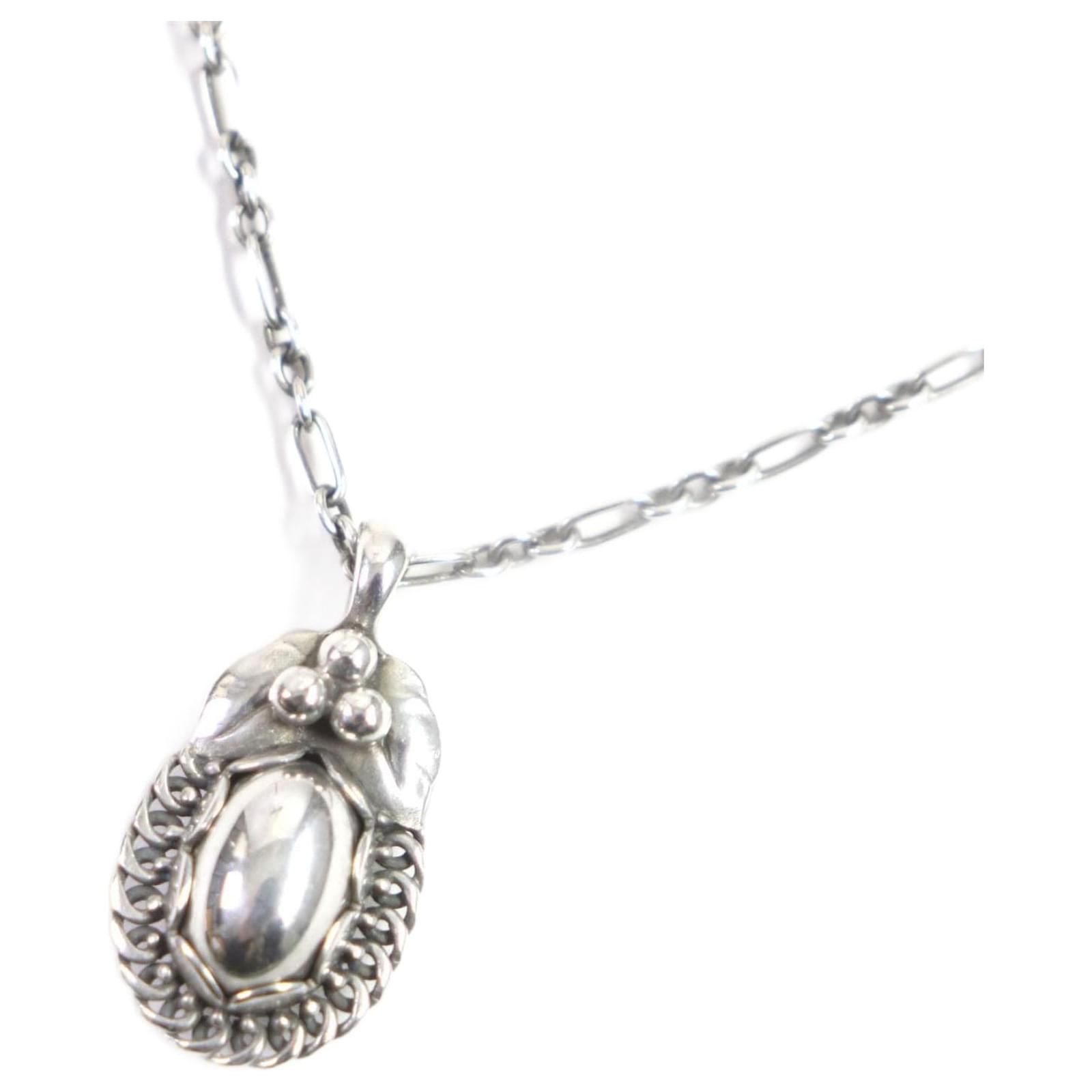 Autre Marque Georg Jensen 1992 Silver Necklace SV925 Silvery Metal  ref.1738736
