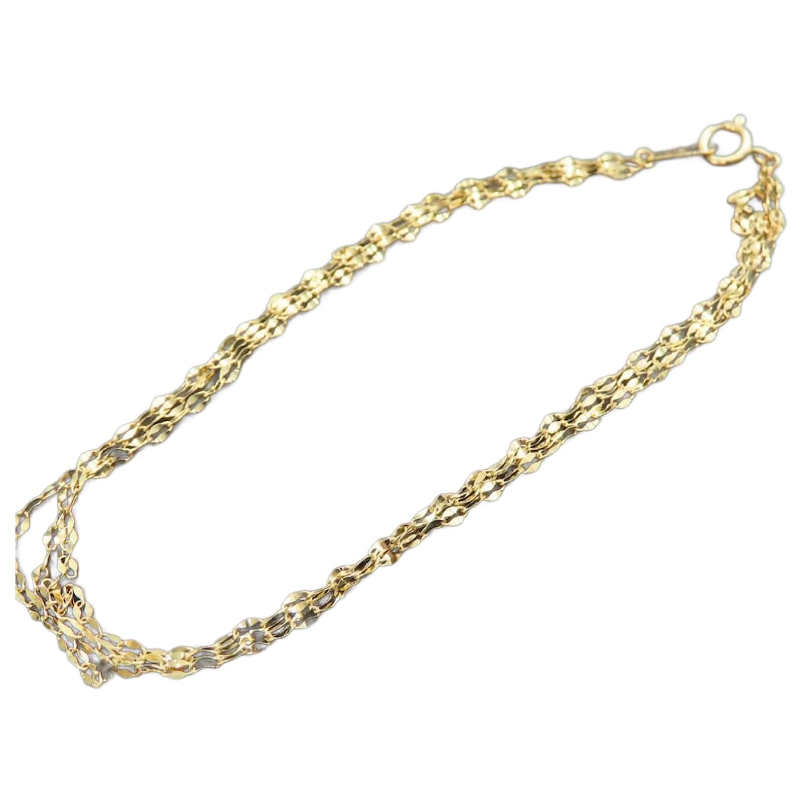 Autre Marque Au750 Triple Chain Bracelet Golden Metal  ref.2289992