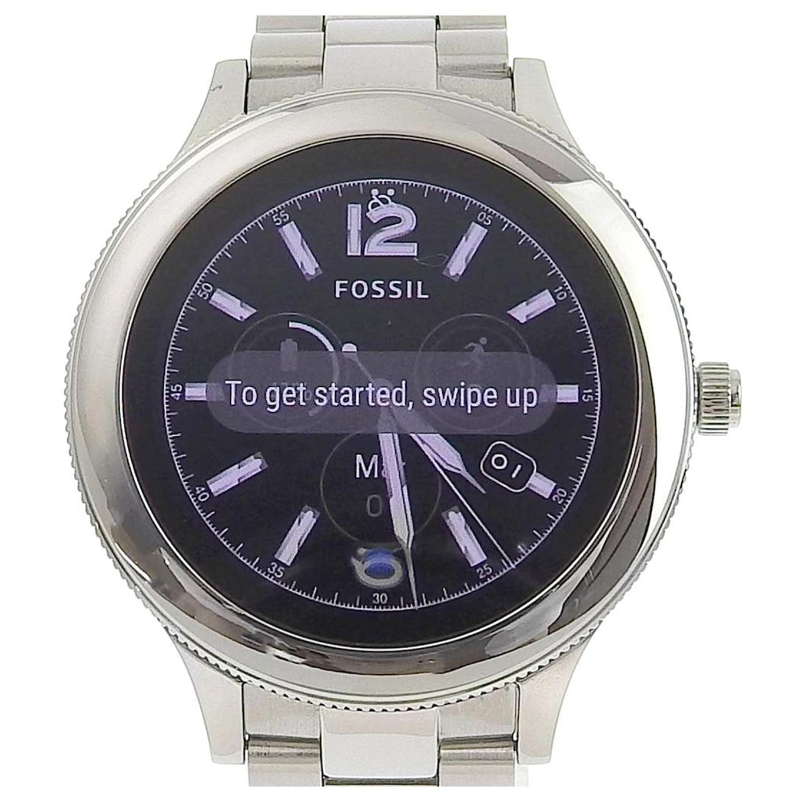 Autre Marque FOSSIL Q Venture Men's Wireless Charging Touchscreen Watch FTW6003 Silvery Metal  ref.1651491