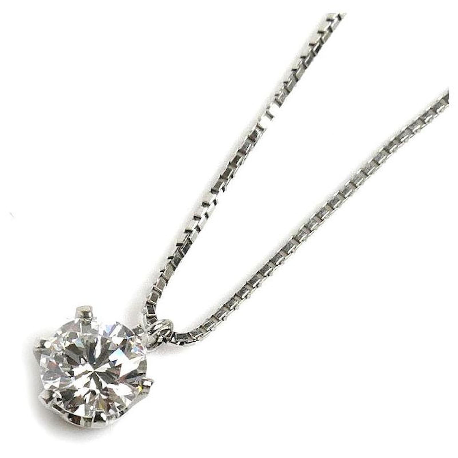 Autre Marque Pt900/850 Diamond Necklace 0.529ct  ref.1744591